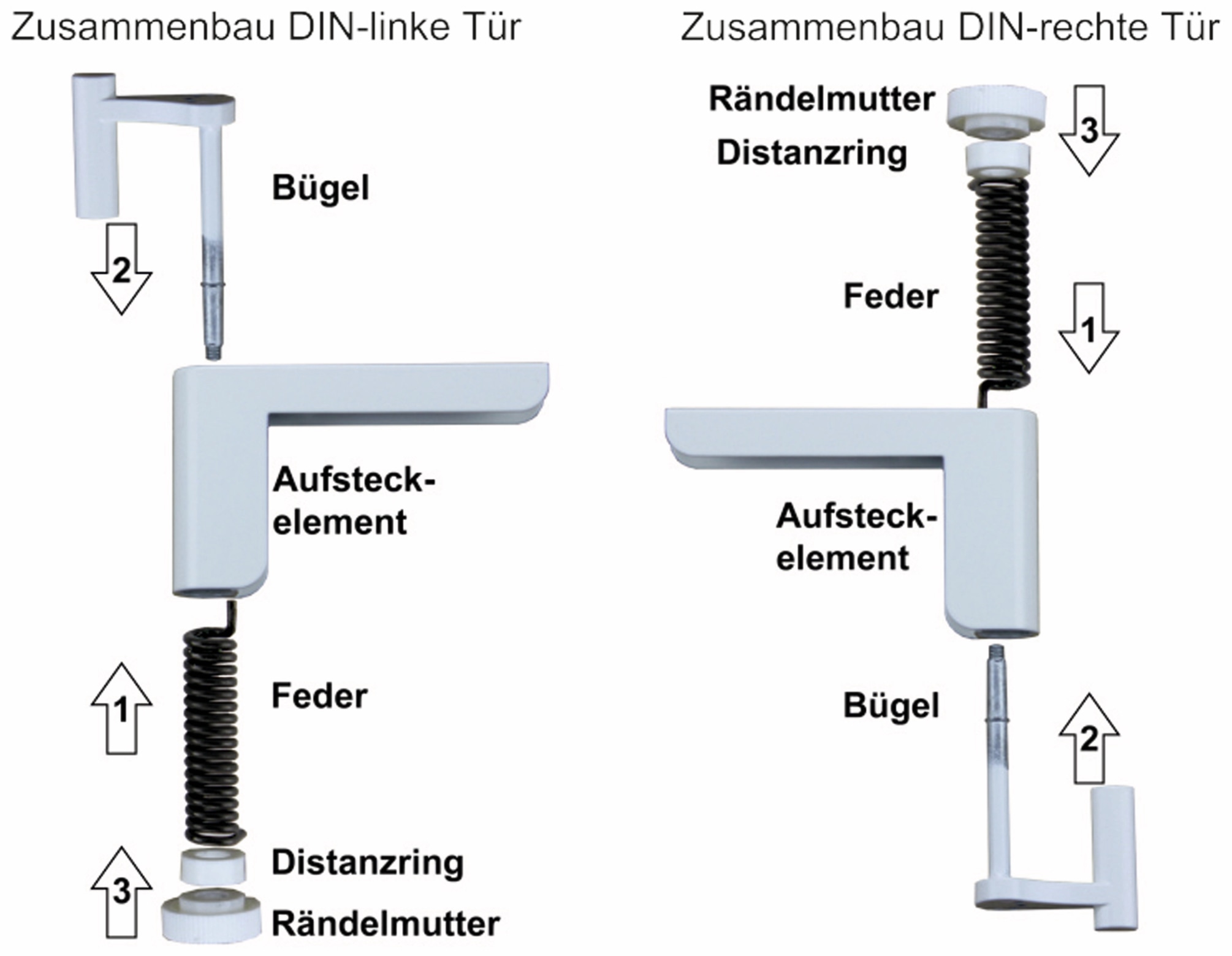 Mini-Türschließer, Clip Close, weiß