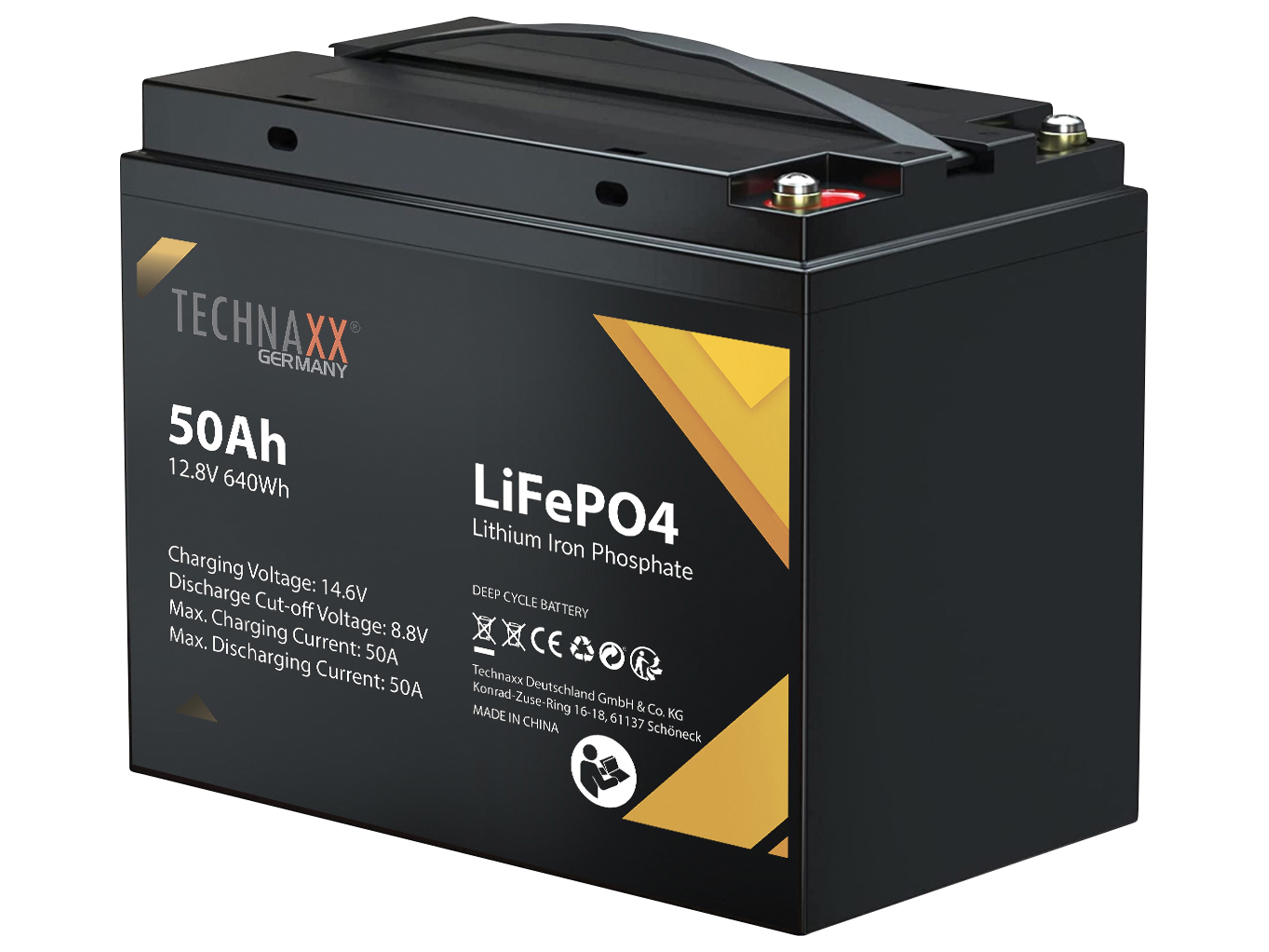TECHNAXX Solar-Batterie TX-234, 50Ah, 12,8 V, LiFePO4