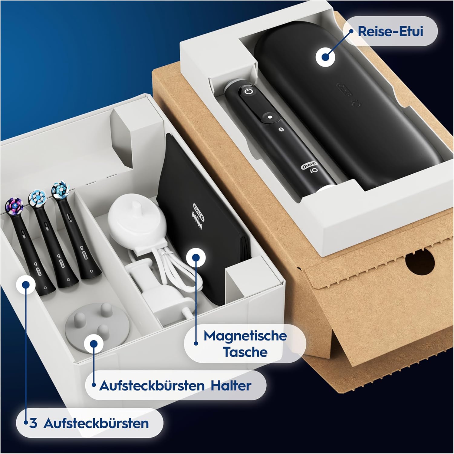 ORAL-B Elektrische Zahnbürste iO, Series 6 Plus Edition, Black Lava