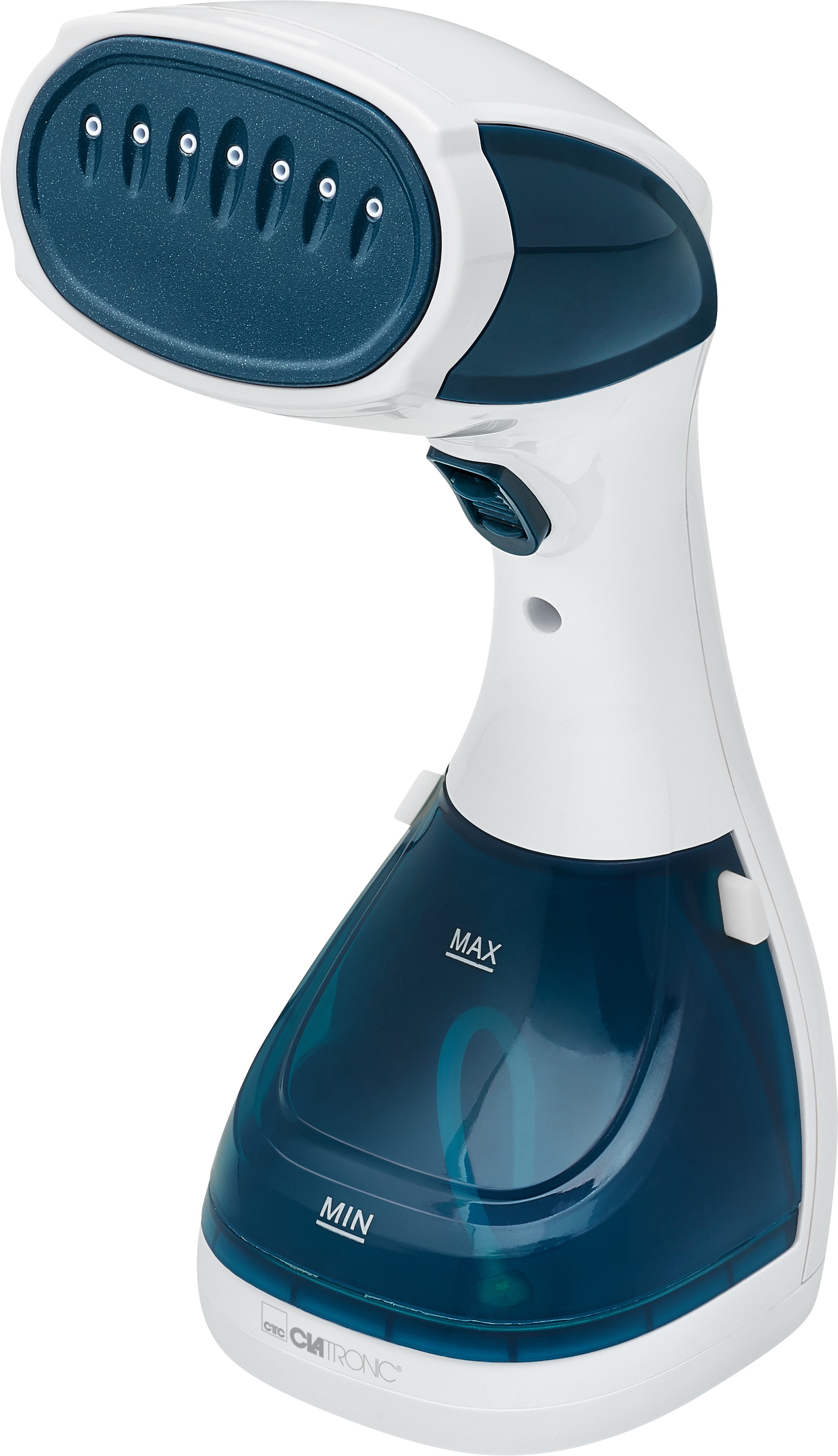 CLATRONIC Dampfglätter DB 3717, inkl. Bürsten- und Flusenaufsatz, 1100 W, weiß/blau CLATRONIC Dampfglätter DB 3717, inkl. Bürsten- und Flusenaufsatz, 1100 W, weiß/blau