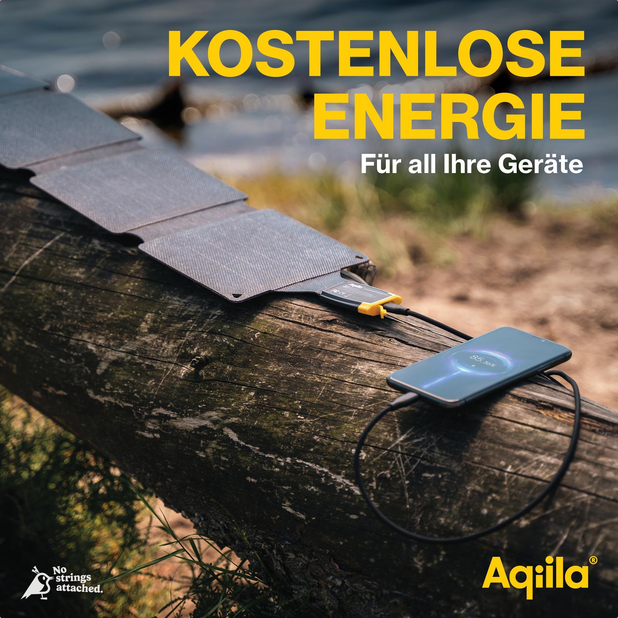 AQIILA Solarpanel Sunbird P21, 21 W, USB-C, schwarz