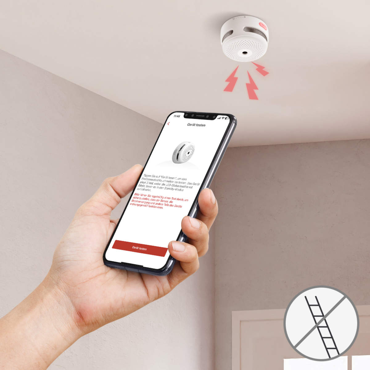 X-SENSE RF-Rauchmelder-Set mit Basisstation, FS61, 6 Stück