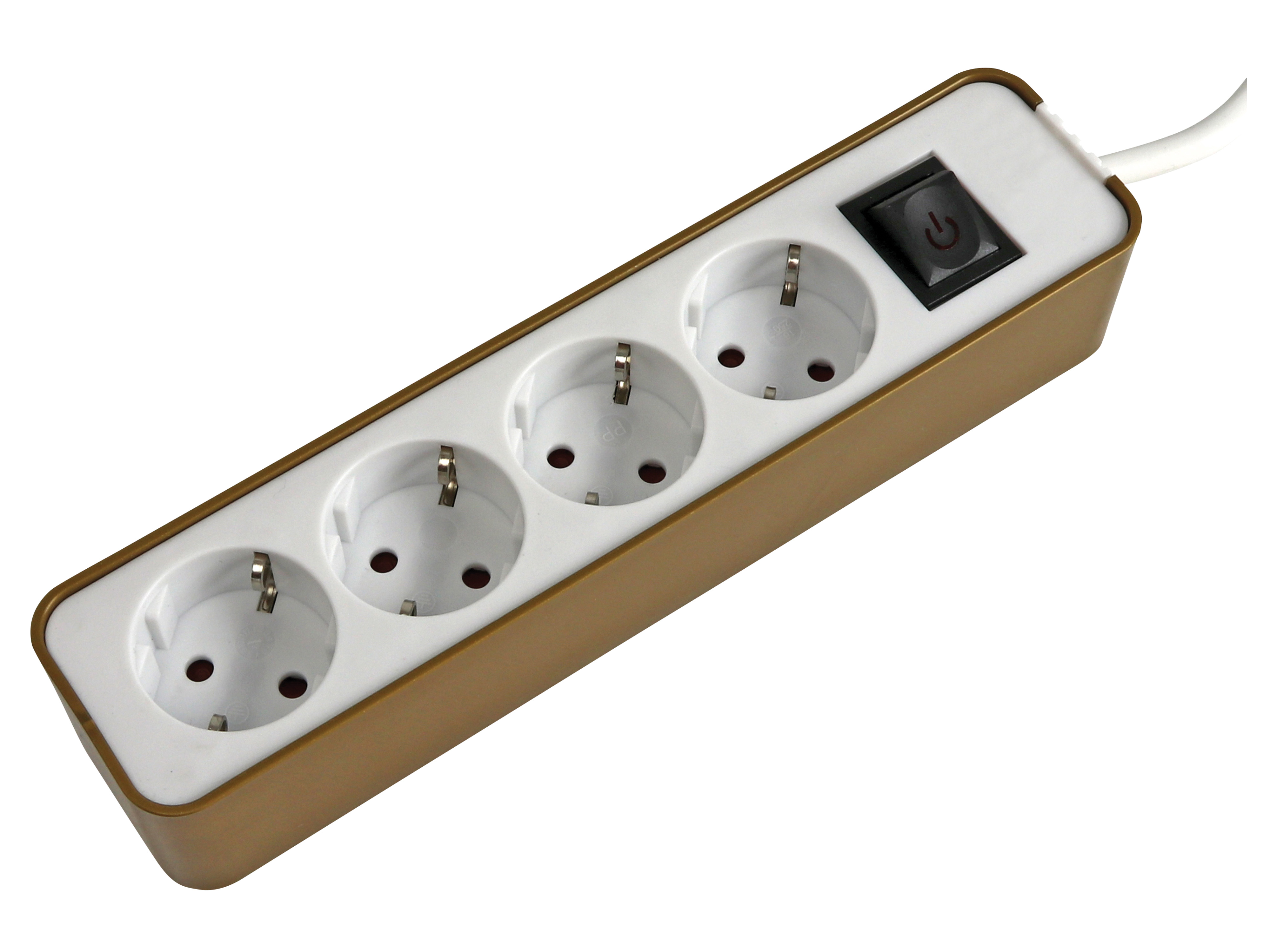Steckdosenleiste 98745go, 4-fach, mit Flachstecker