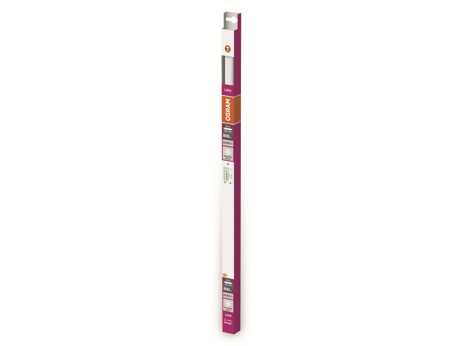 OSRAM LED-Röhre, ST8SP, 600mm, G13, EEK: E, 6,6W, 800lm, 4000K, 8 Stück OSRAM LED-Röhre, ST8SP, 600mm, G13, EEK: E, 6,6W, 800lm, 4000K, 8 Stück