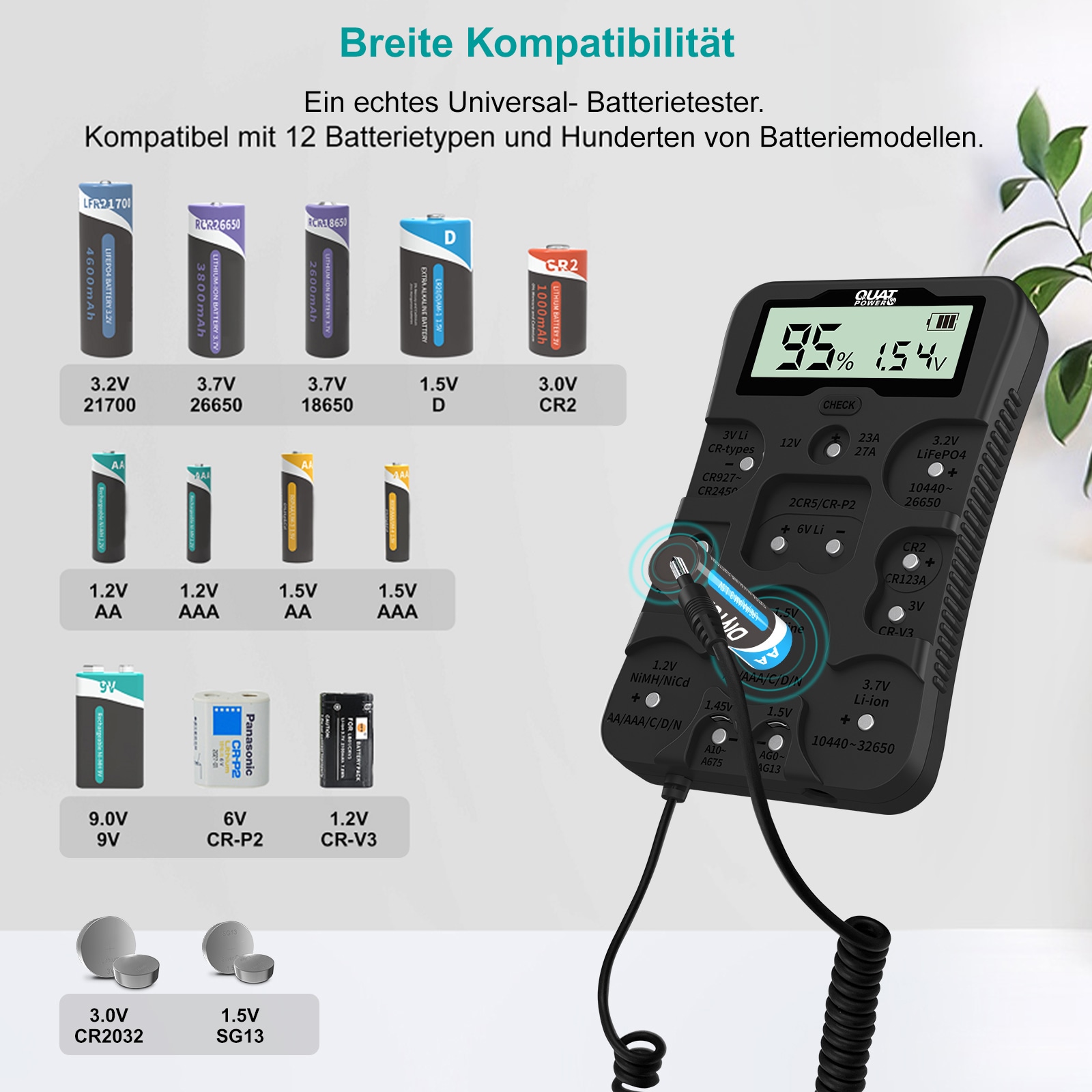 QUATPOWER Batterietester B4 Multi Check, mit Display QUATPOWER Batterietester B4 Multi Check, mit Display