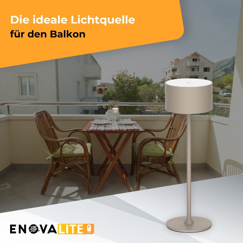 ENOVALITE LED-Akku-Tischleuchte, ELED700401, EEK: D dimmbar, CCT, sand ENOVALITE LED-Akku-Tischleuchte, ELED700401, EEK: D dimmbar, CCT, sand