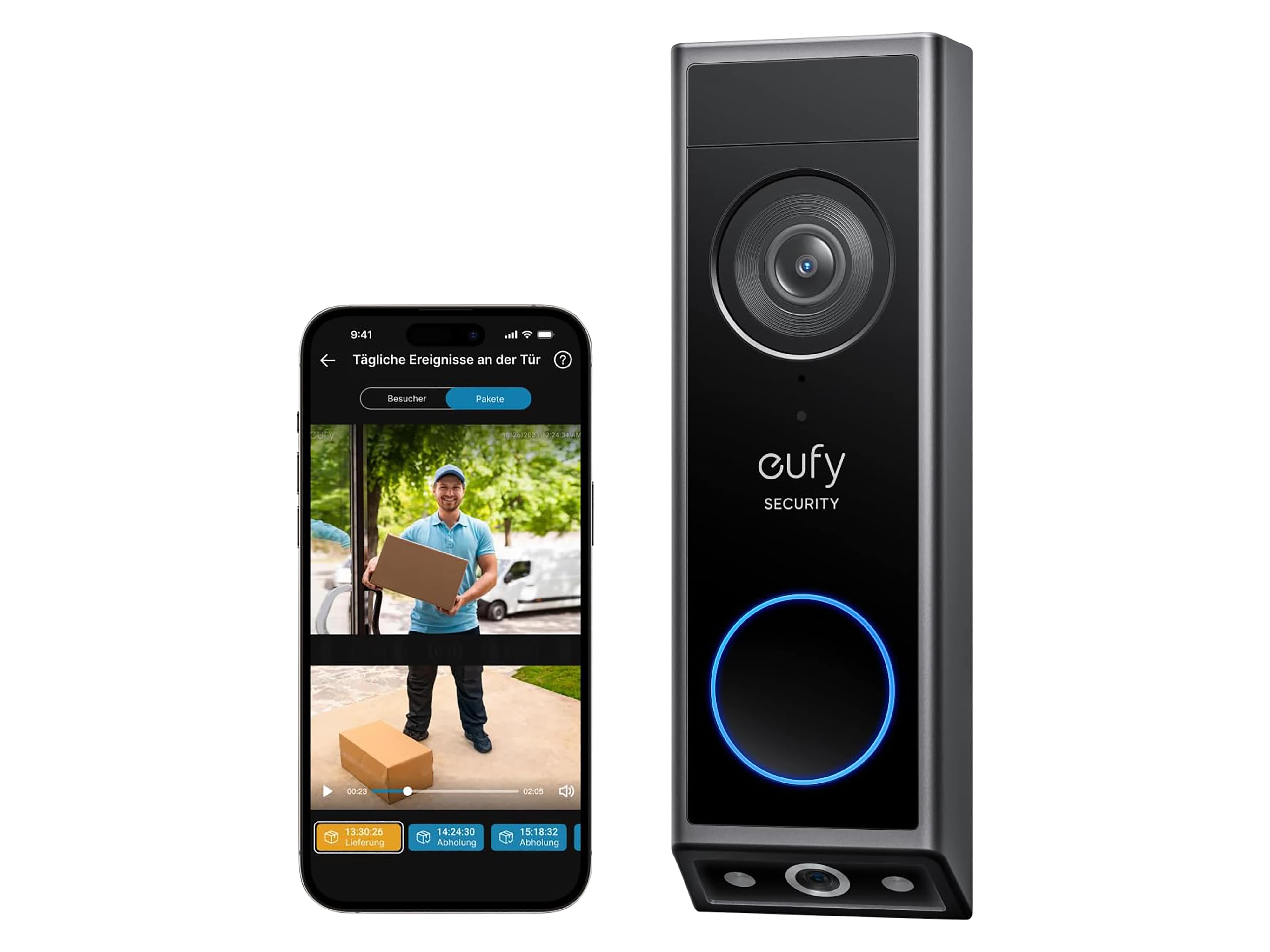 EUFY Video-Türklingel E340, schwarz EUFY Video-Türklingel E340, schwarz