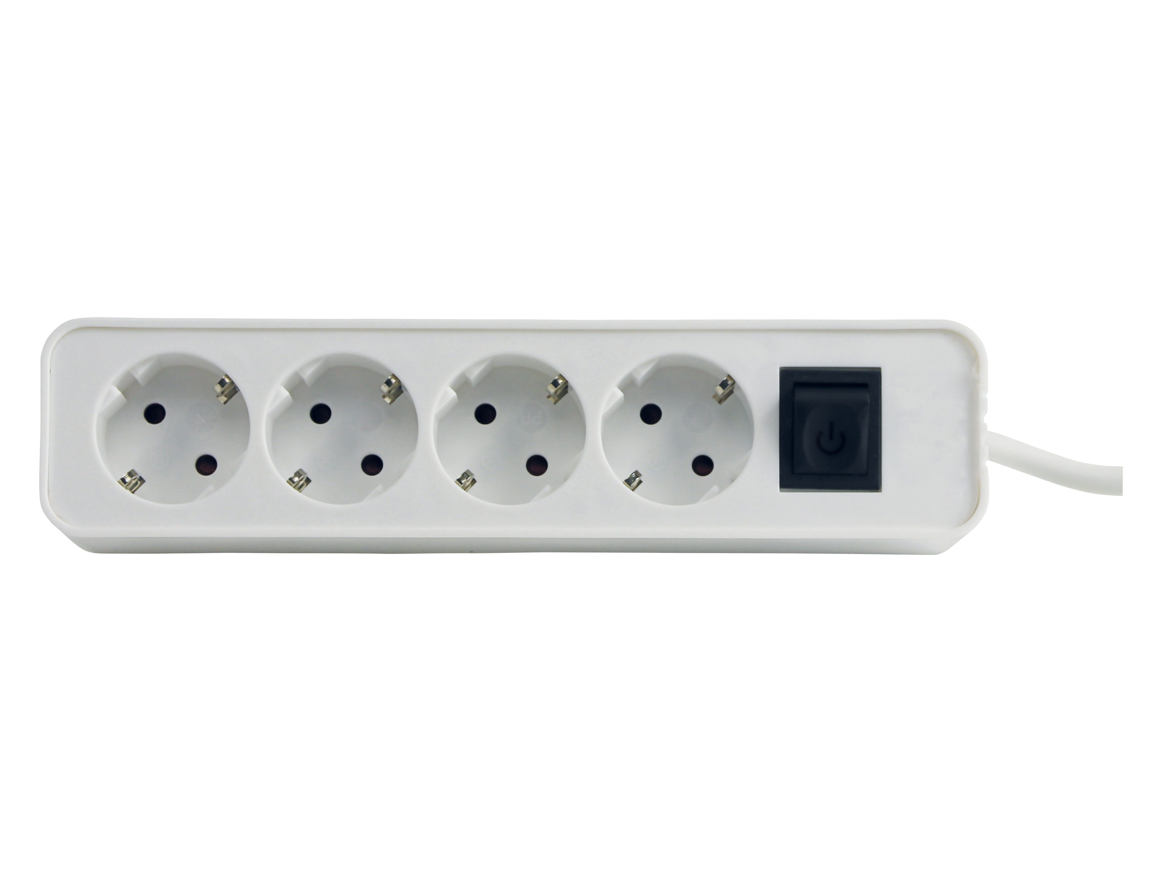 Steckdosenleiste 98745ws, 4-fach, mit Flachstecker