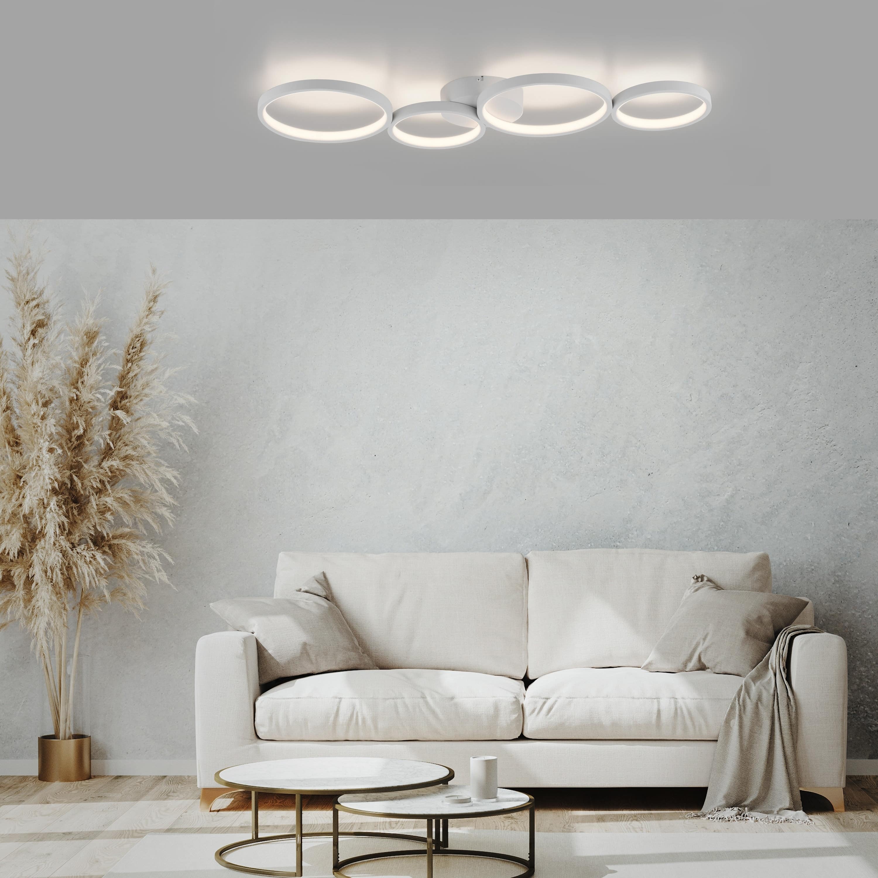 PAUL NEUHAUS LED-Deckenleuchte 6183-16 weiss, 26 W, 3700 lm, 3000 K