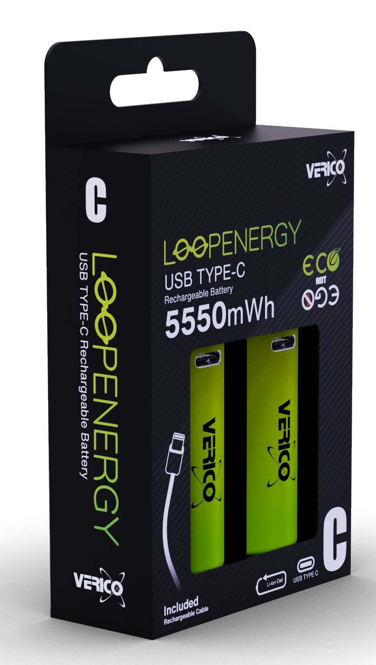 VERICO Li-Ion-Akku Loop Energy C Baby Akku 3.700 mAh, 2 Stück VERICO Li-Ion-Akku Loop Energy C Baby Akku 3.700 mAh, 2 Stück