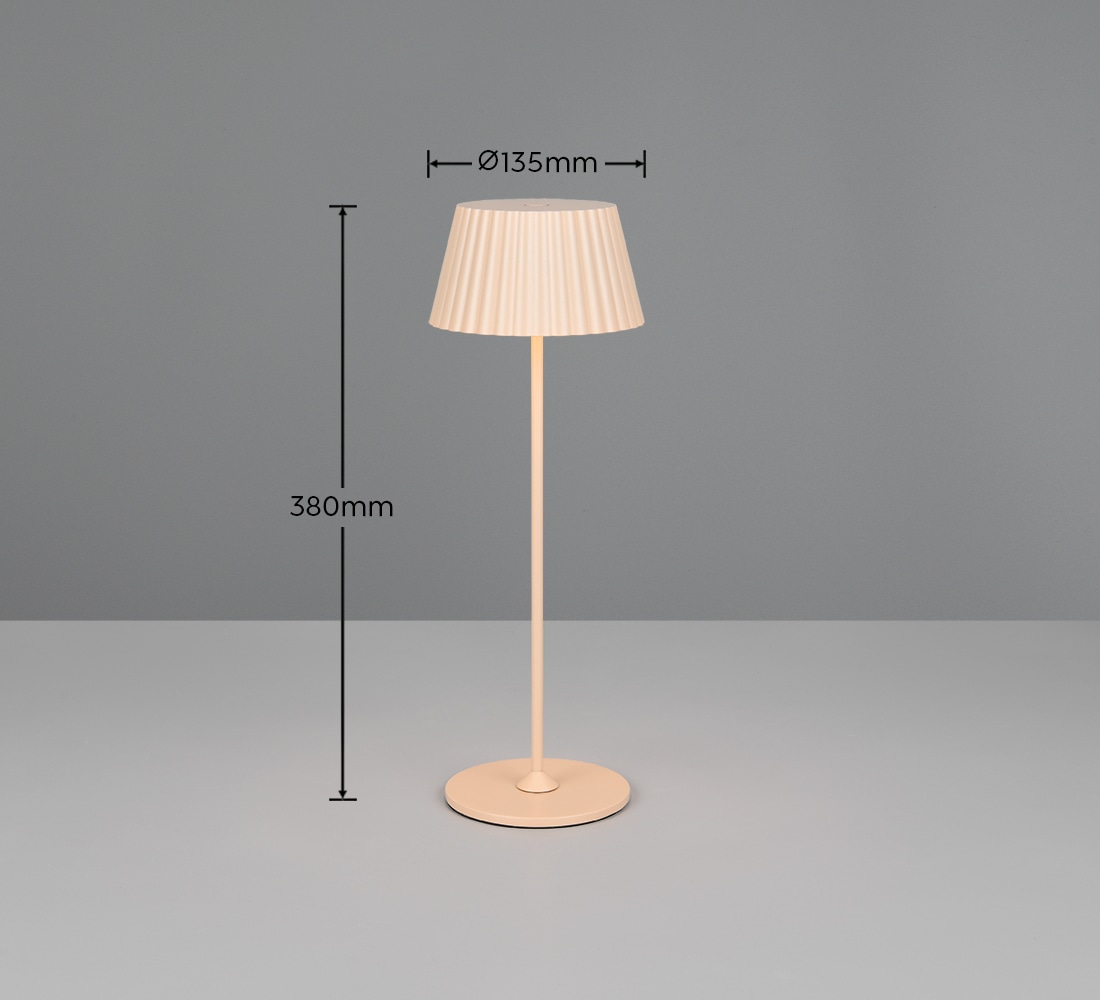 REALITY LED-Akku-Tischleuchte SUAREZ, R57706166, 1,5W, 200lm, 3000K, sand