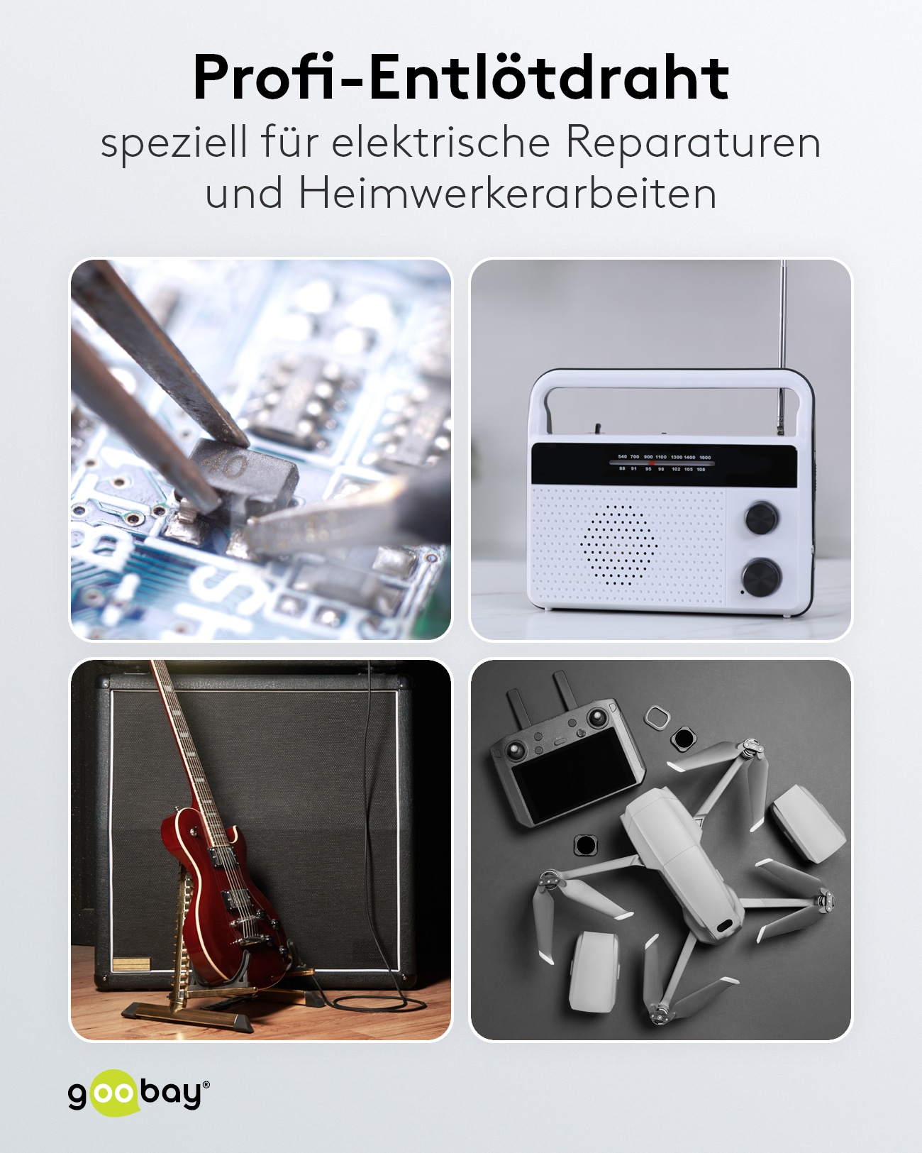 GOOBAY Entlötlitze, Ø 2,0 mm, 1,5 m