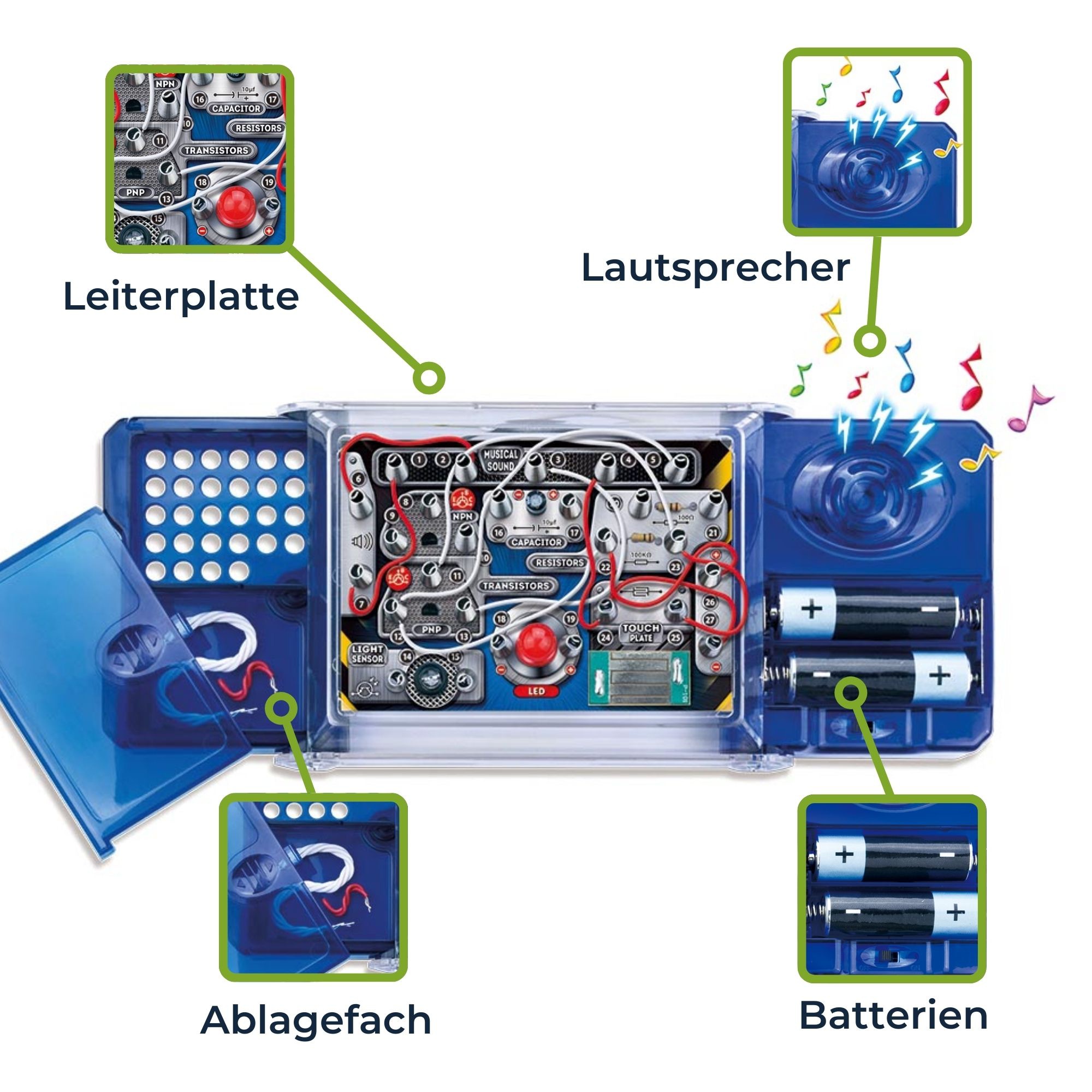 VELLEMAN Elektronischer Projektbaukasten KNS100 - 8 Experimente - LED & Musik
