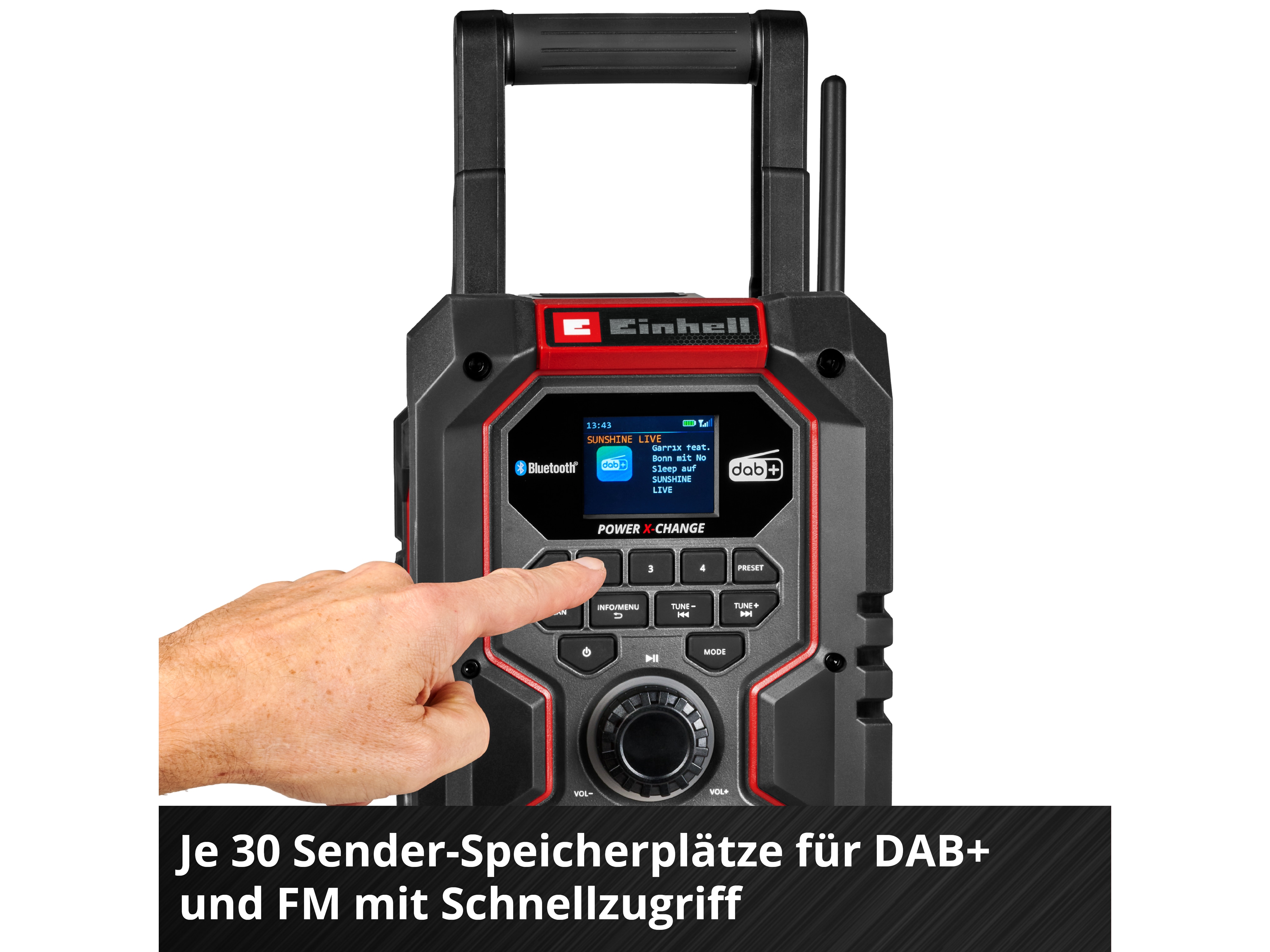 EINHELL Akku-Radio TE-CR 18 Li DAB+/FM/BT, 3407995, Solo