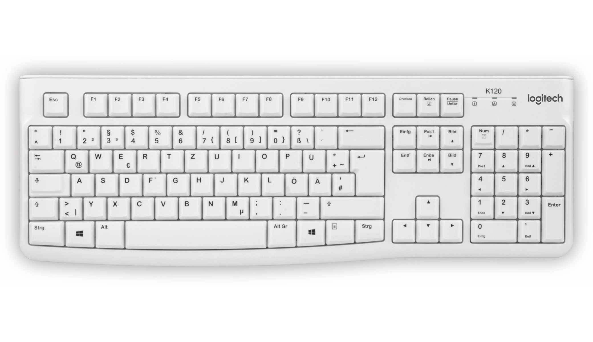 LOGITECH USB-Tastatur K120, QWERTZ, weiß LOGITECH USB-Tastatur K120, QWERTZ, weiß