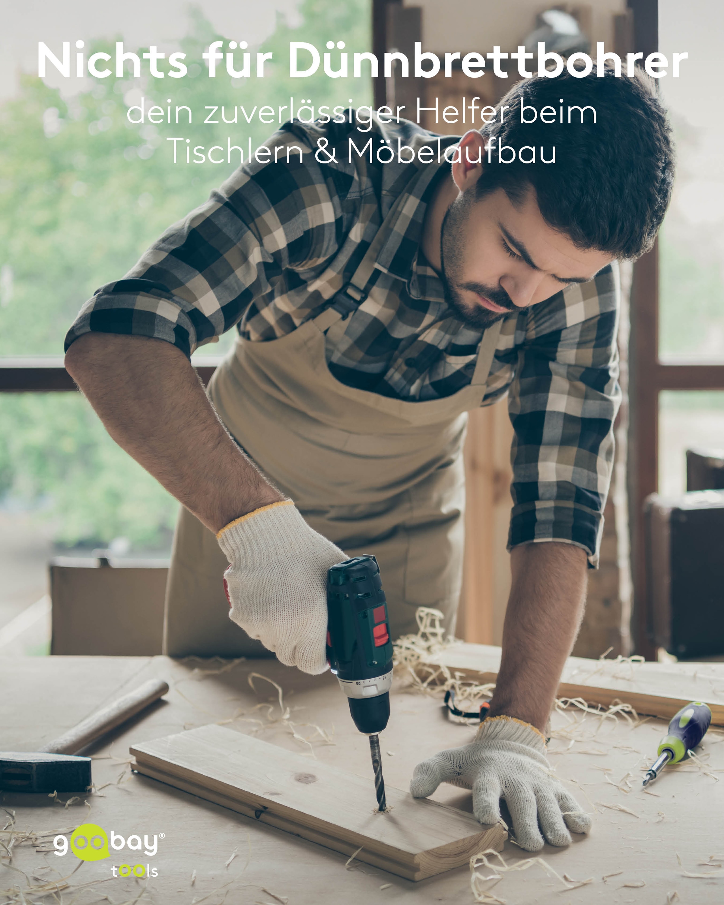 GOOBAY TOOLS Holzbohrer-Set, 77847, 3-10 mm, 15-teilig