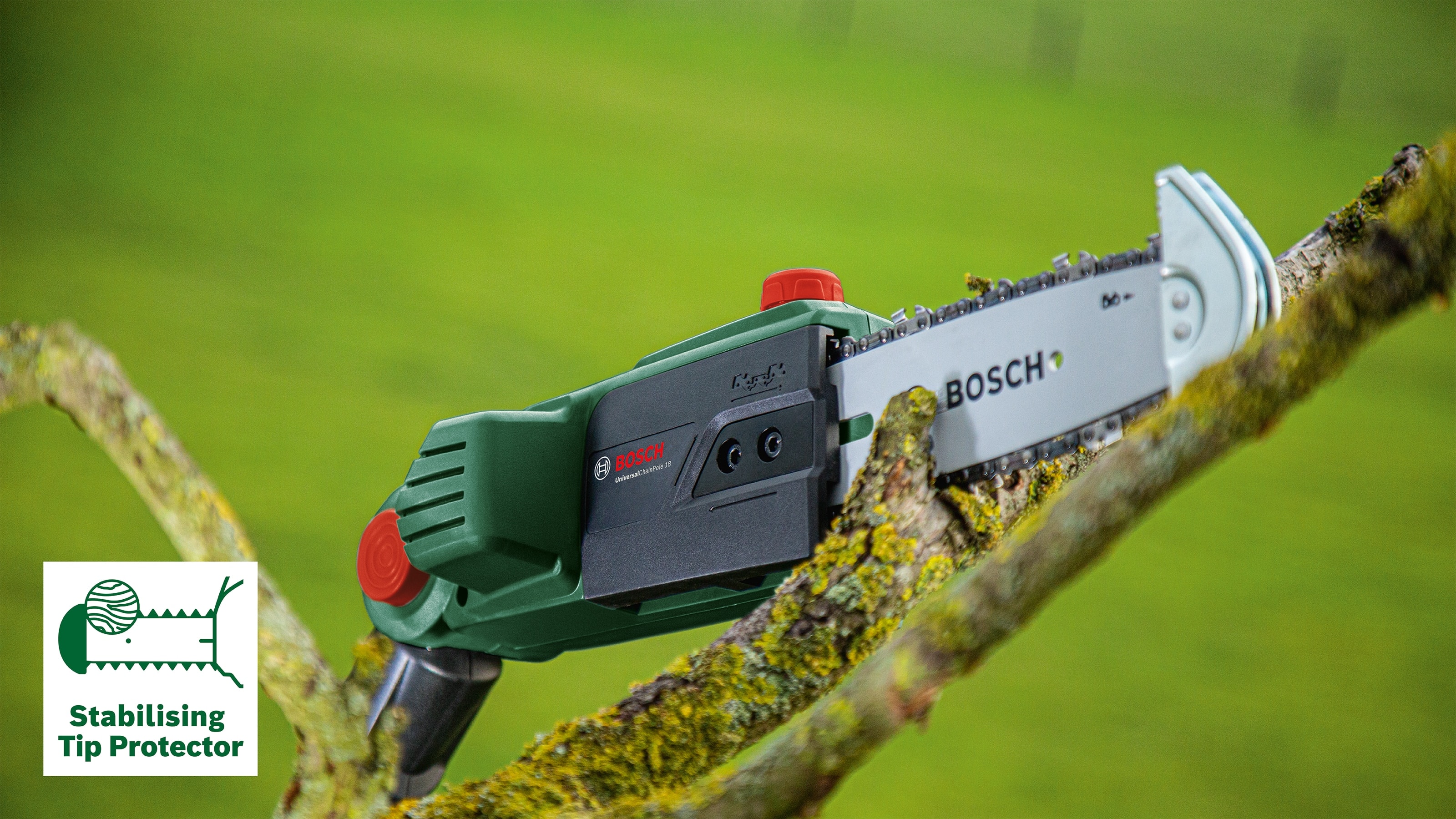 BOSCH Akku-Hochentaster, UniversalChainPole 18, 06008B3101, Solo