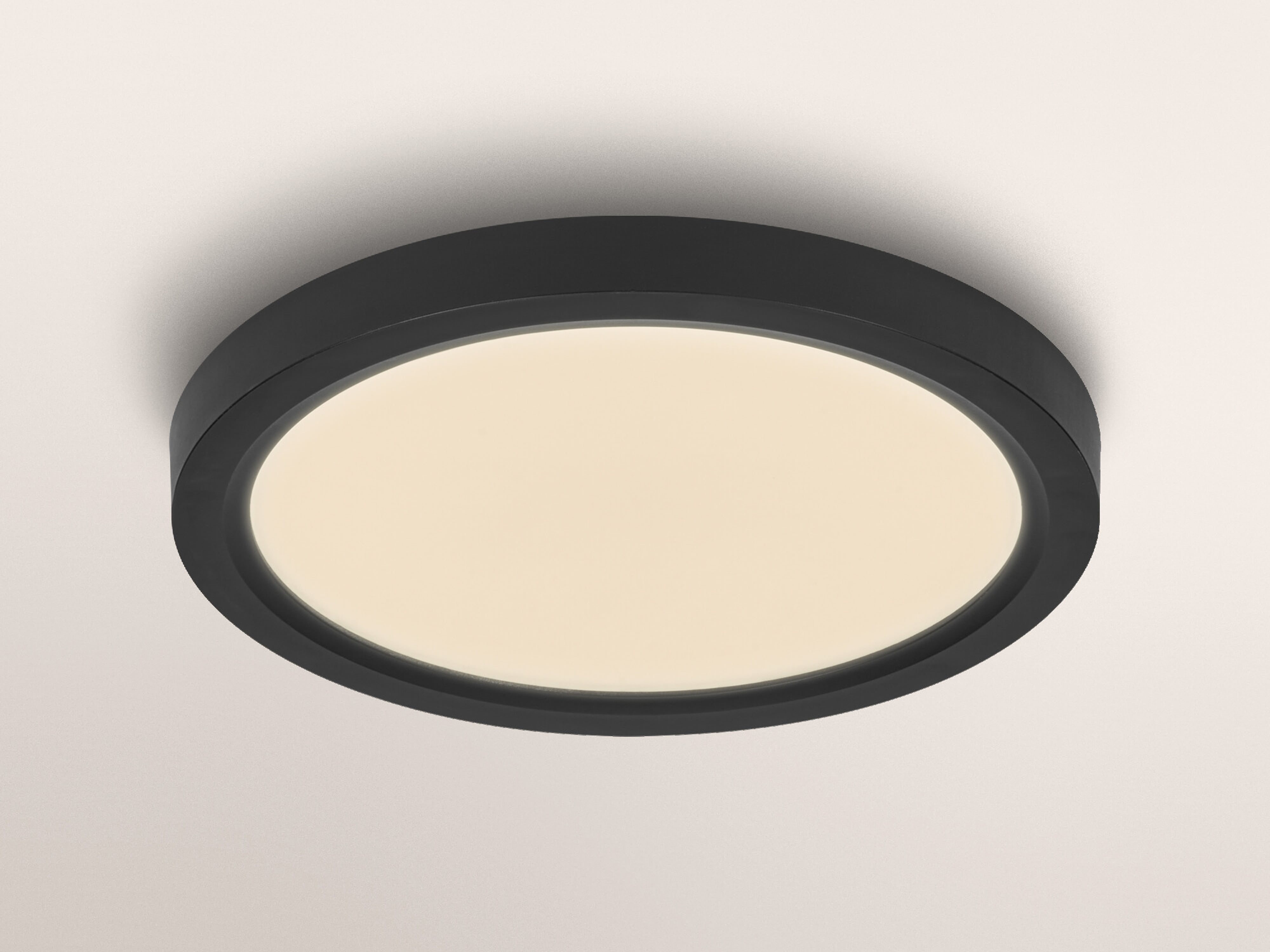 OSRAM LED-Deckenleuchte, 16W, 3000K, 1200lm, warmweiß, IP20, dimmbar, schwarz, Ø19,5 cm OSRAM LED-Deckenleuchte, 16W, 3000K, 1200lm, warmweiß, IP20, dimmbar, schwarz, Ø19,5 cm