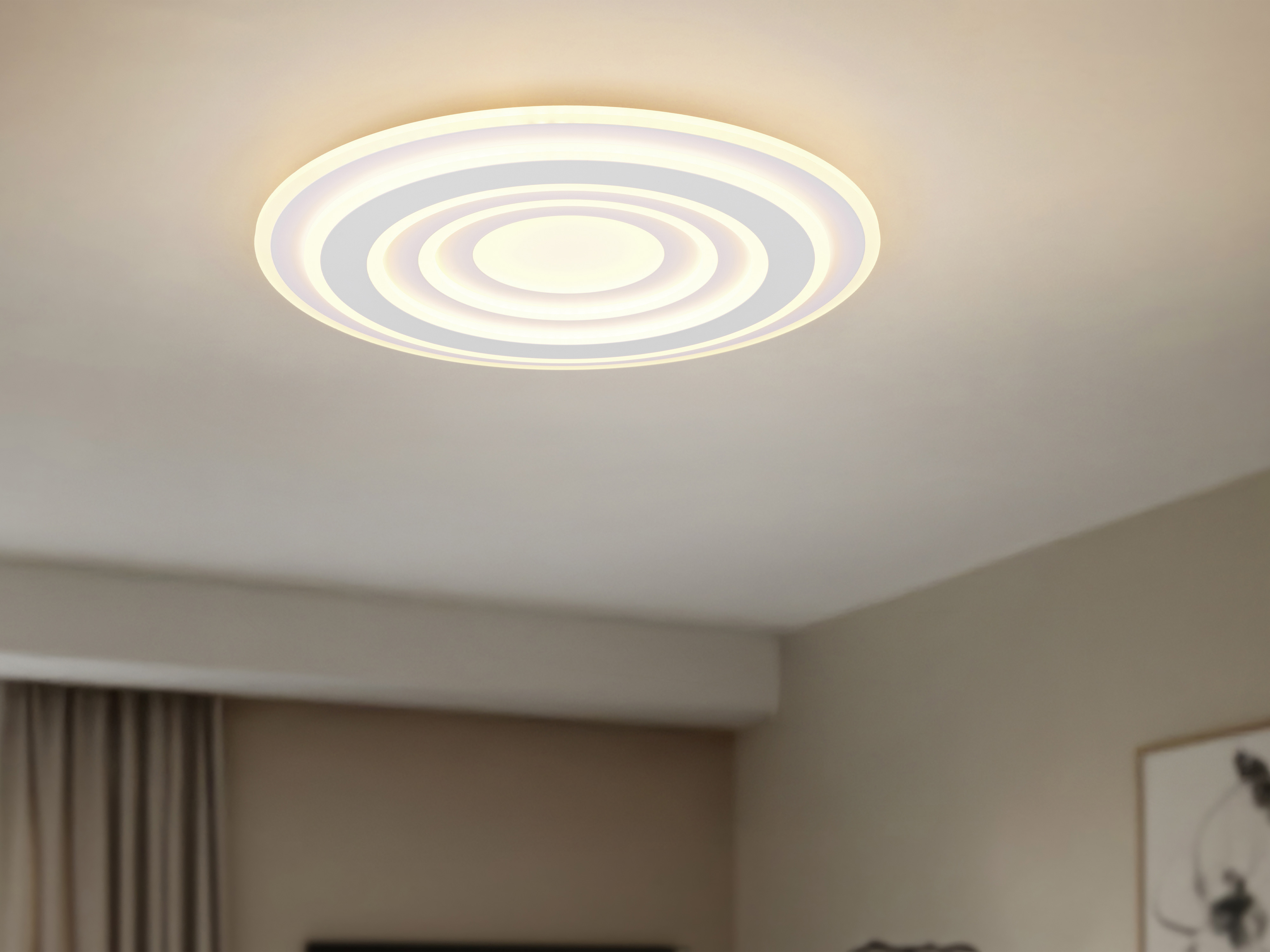 TRIO LED-Deckenleuchte Costa 633510131, 50W, 2700... 6000K, 5850lm, Fernbedienung, CCT, IP20, weiß