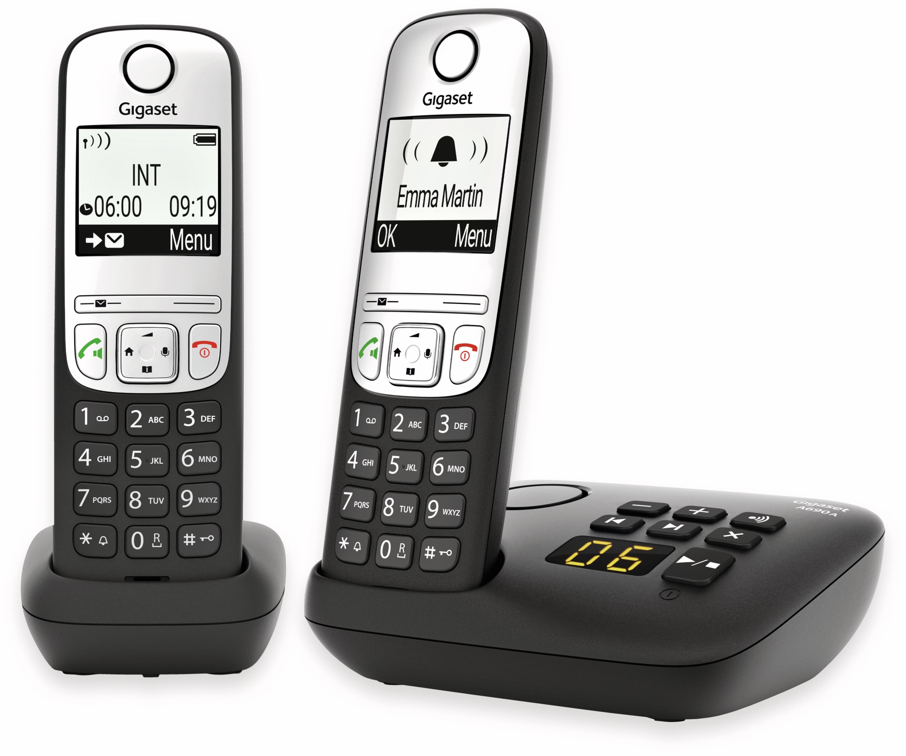 GIGASET DECT-Telefon A690A Duo, schwarz