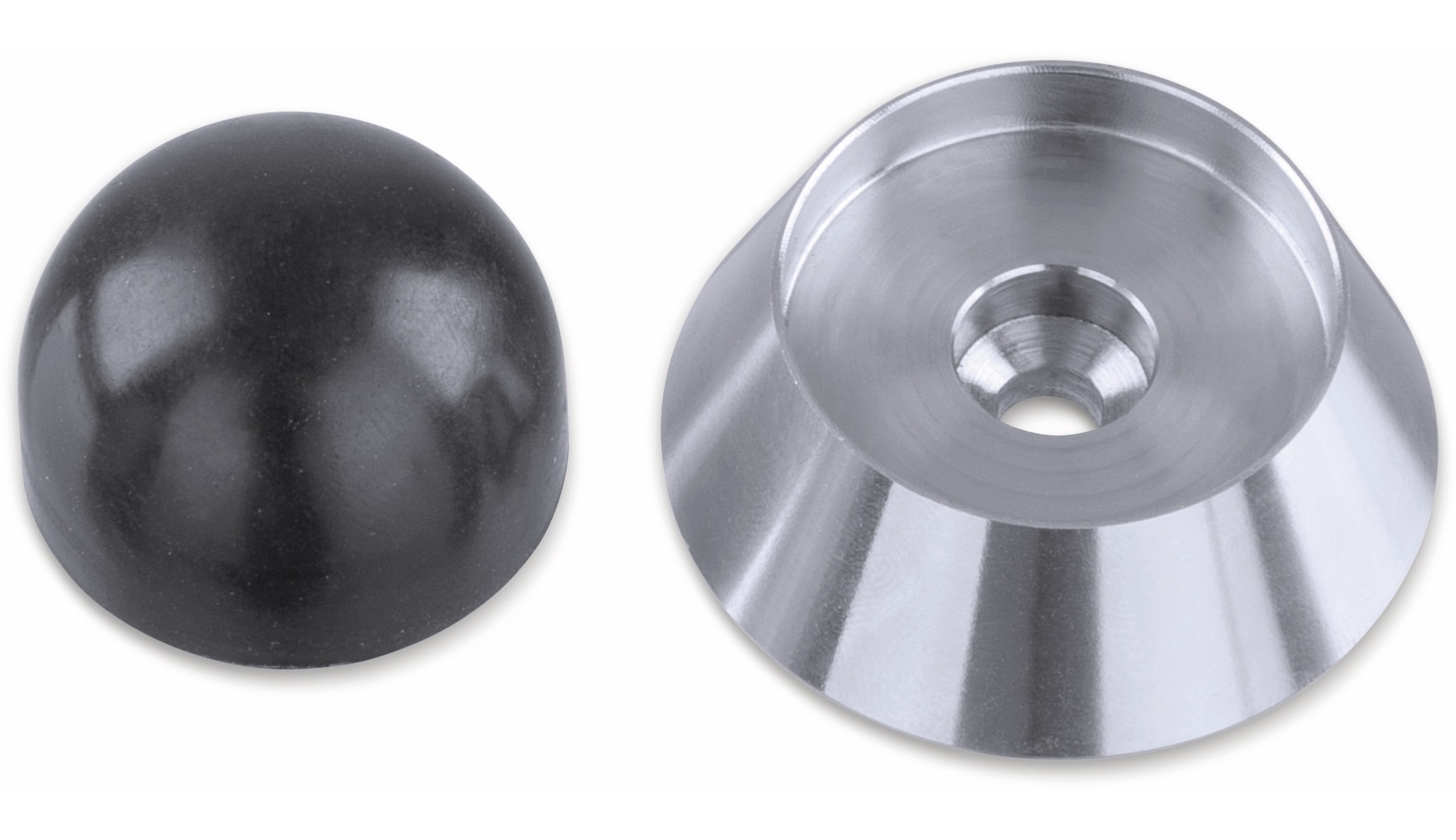 Türstopper aus Edelstahl, Wandmontage, Ø 40 mm, Höhe 30 mm Türstopper aus Edelstahl, Wandmontage, Ø 40 mm, Höhe 30 mm