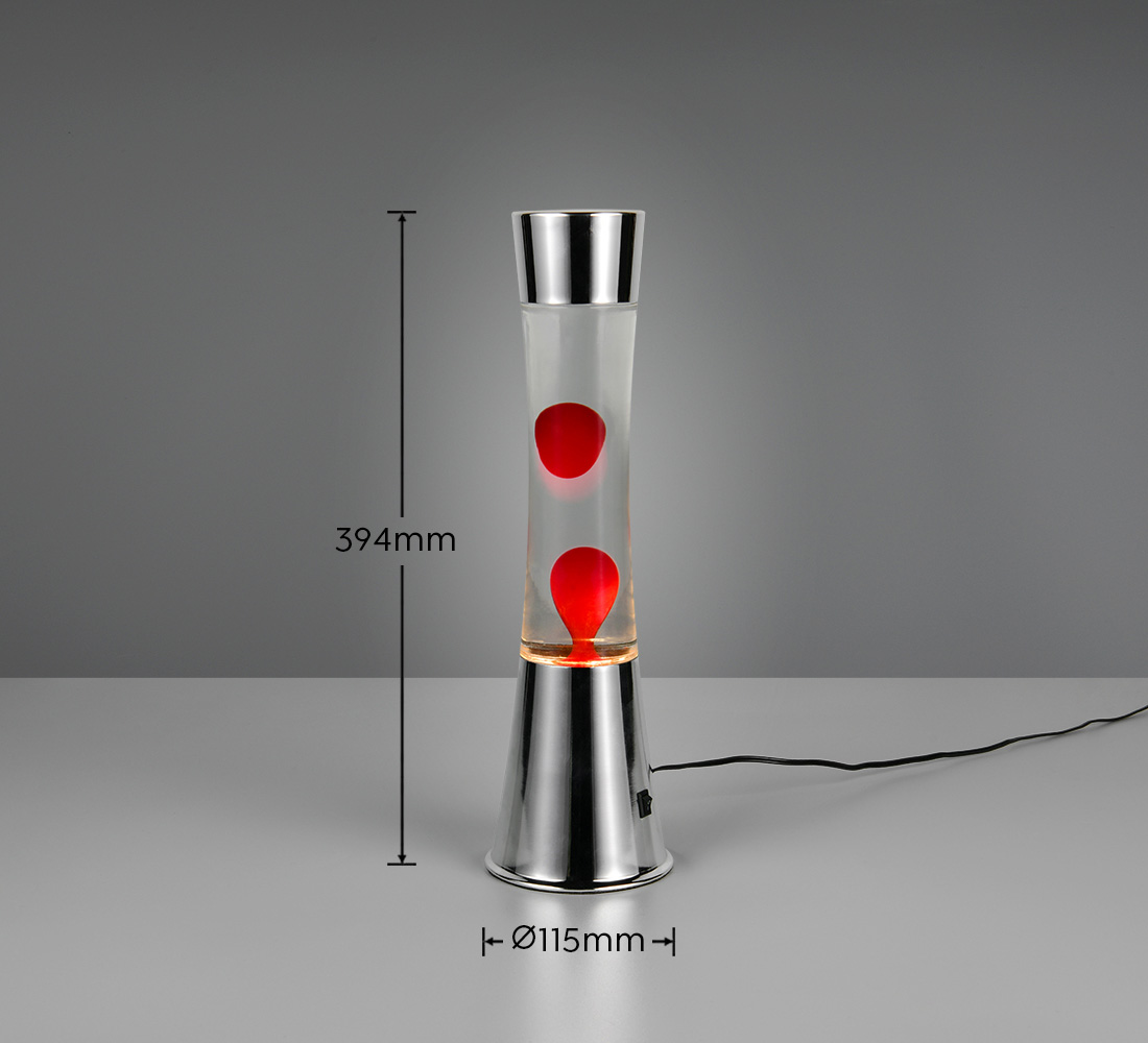 REALITY LED-Lava-Tischleuchte Etna, R50559110, 28W, 260lm, 3000K, silber
