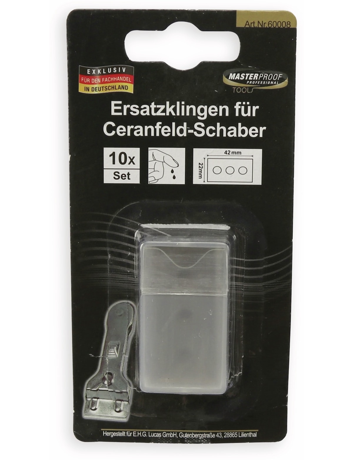 MASTERPROOF Schaber-Ersatzklingen Doppel Schneidig, 10 Stück