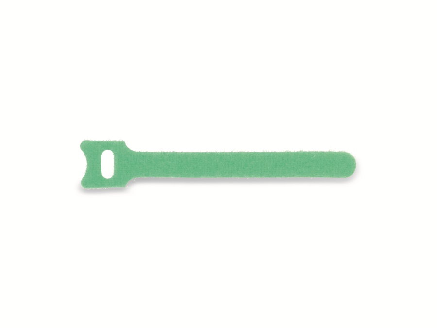 DAYTOOLS Kabelbinder, 125x12 mm, Klettverschluss, grün, 10 Stück