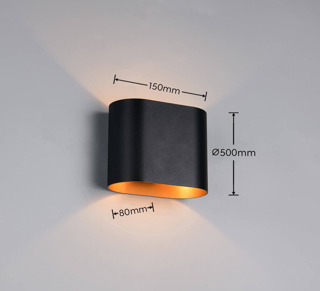 TRIO LED-Wandleuchte ALANI, 266100180, G9, ohne Leuchtmittel, schwarz
