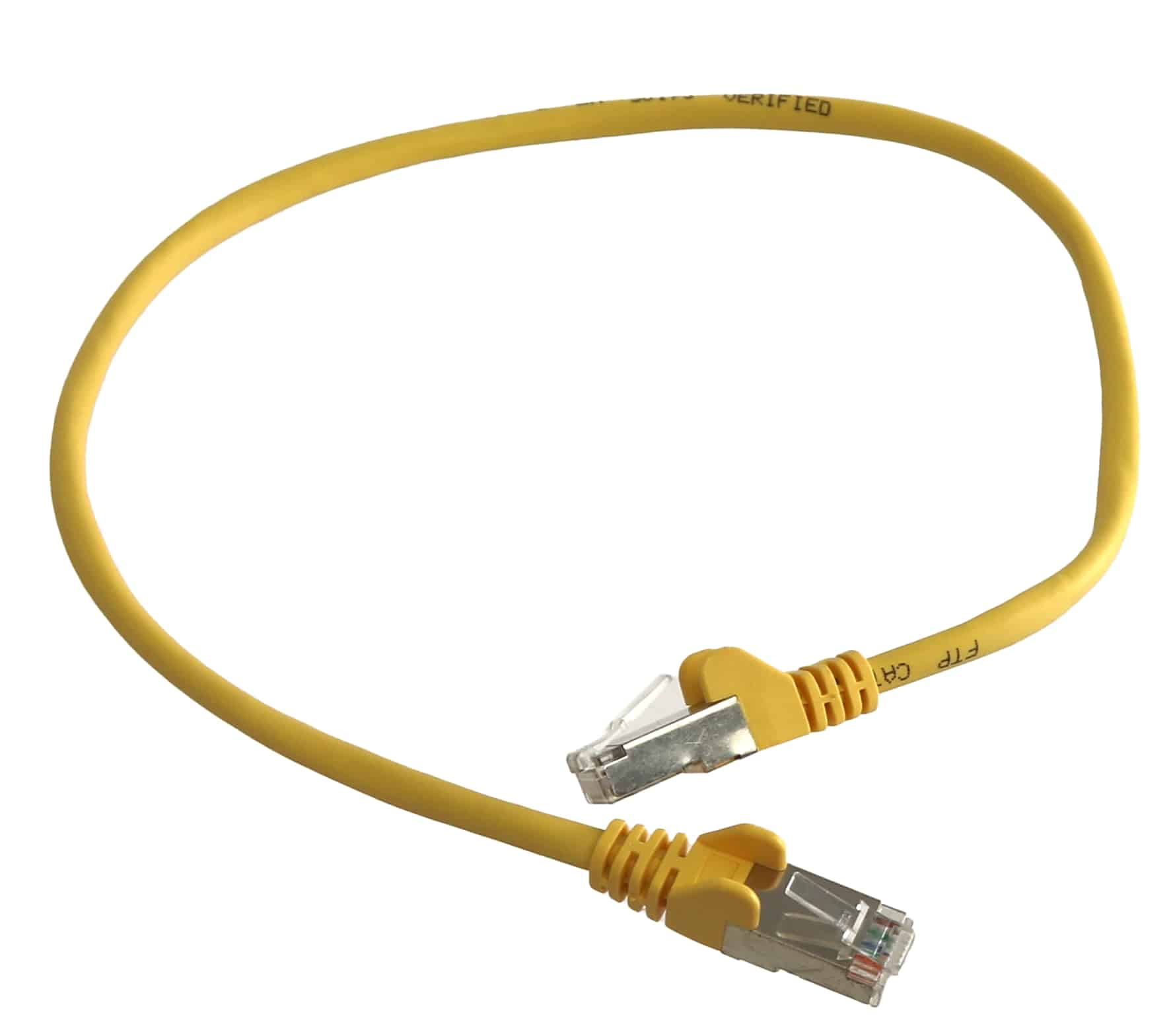 CAT.5E Patchkabel, 0,5 m, gelb, F/UTP CAT.5E Patchkabel, 0,5 m, gelb, FTP