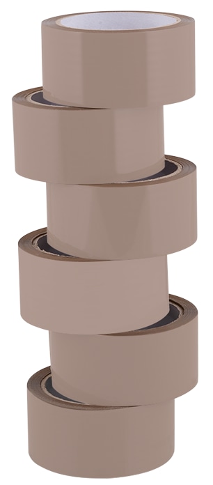 LOGILINK Verpackungs-Klebeband, braun, 48 mm x 66 m, 6 Stück