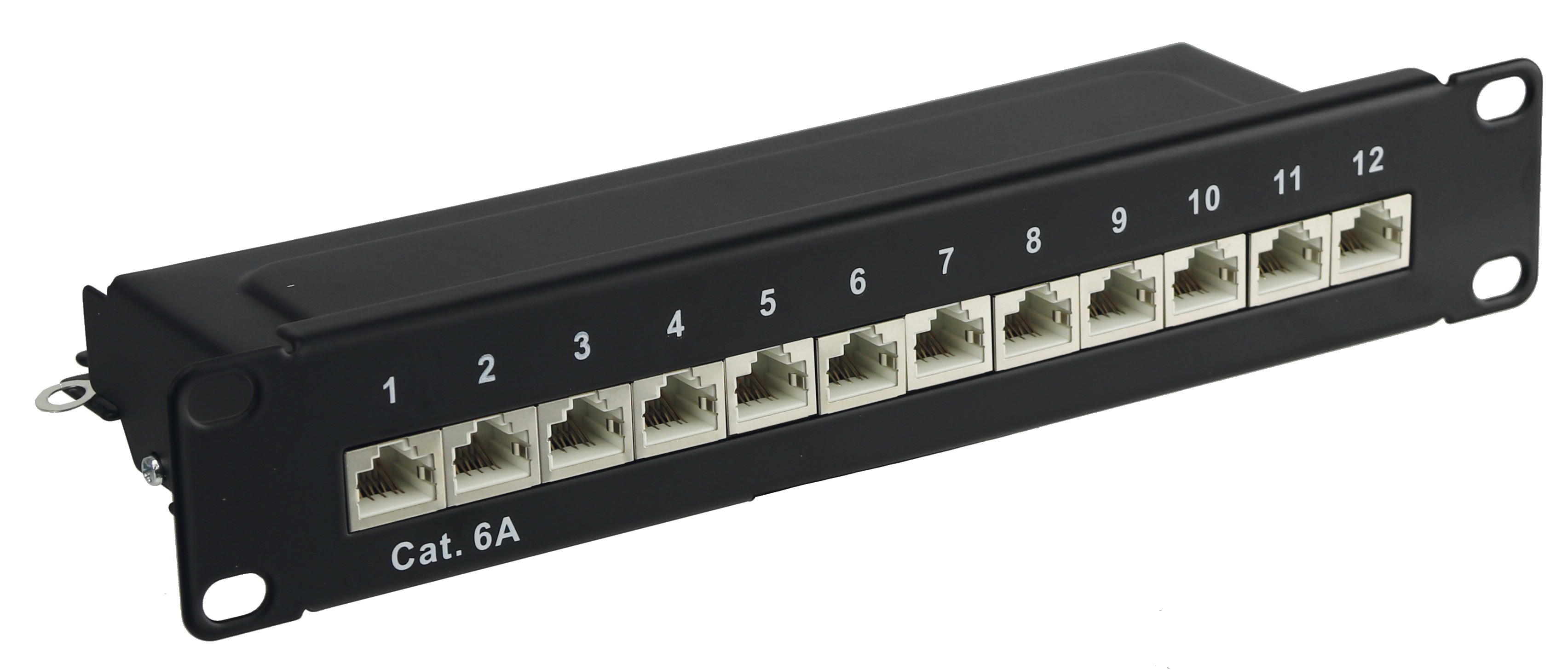 RED4POWER CAT.6a Patchpanel R4-N106S, 12-fach, 10", schwarz