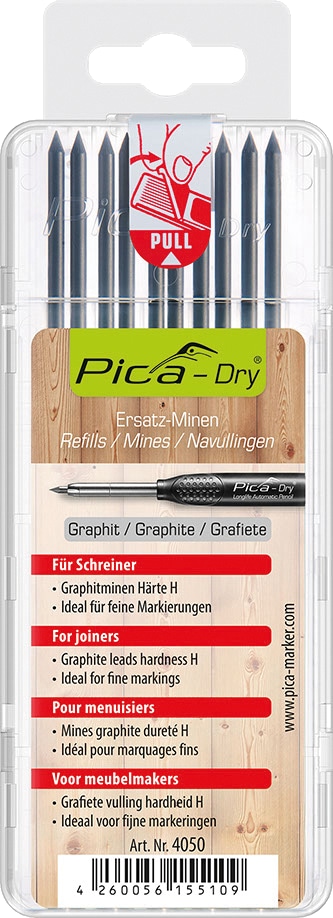PICA Dry Ertsatzminen 4050/SB, Grafit, 10 Minen PICA Dry Ertsatzminen 4050/SB, Grafit, 10 Minen