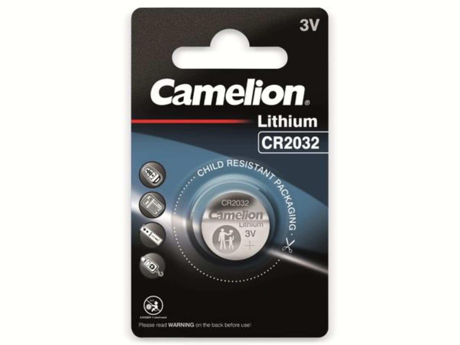 CAMELION Knopfzelle, CR2032, Lithium, 3 V, 220 mAh, 1 St.
