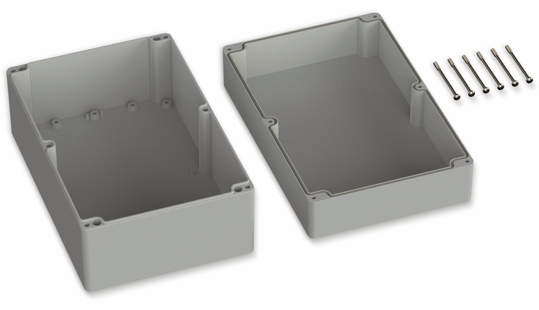 POLLIN, ABS Gehäuse, 240,3 x 160,3 x 120 mm, IP66, Lichtgrau