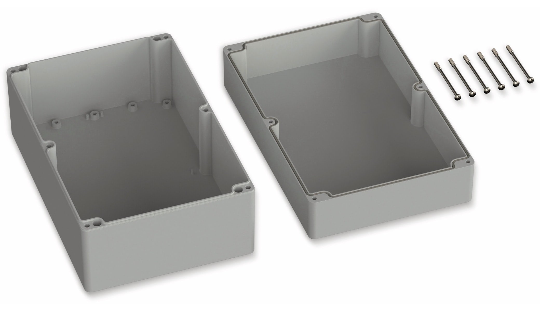POLLIN, ABS Gehäuse, 240,3 x 160,3 x 120 mm, IP66, Lichtgrau