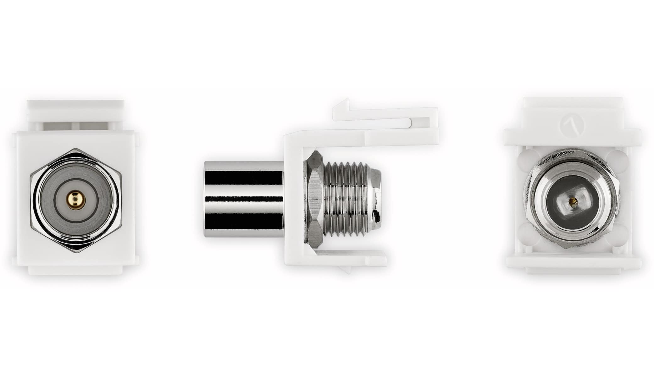 GOOBAY Einbau-Modul 79955, Kupplung, Koax-Stecker auf F-Buchse