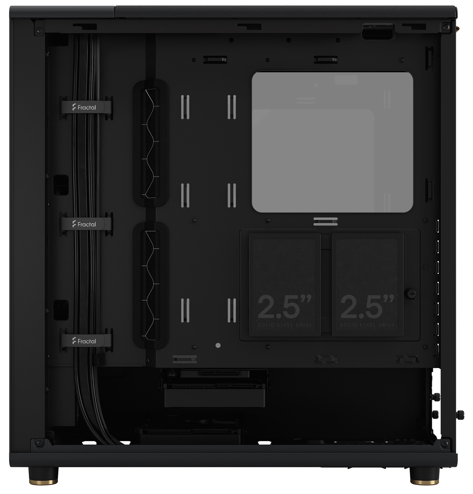 FRACTAL Midi Tower Design North Charcoal schwarz TG Dark