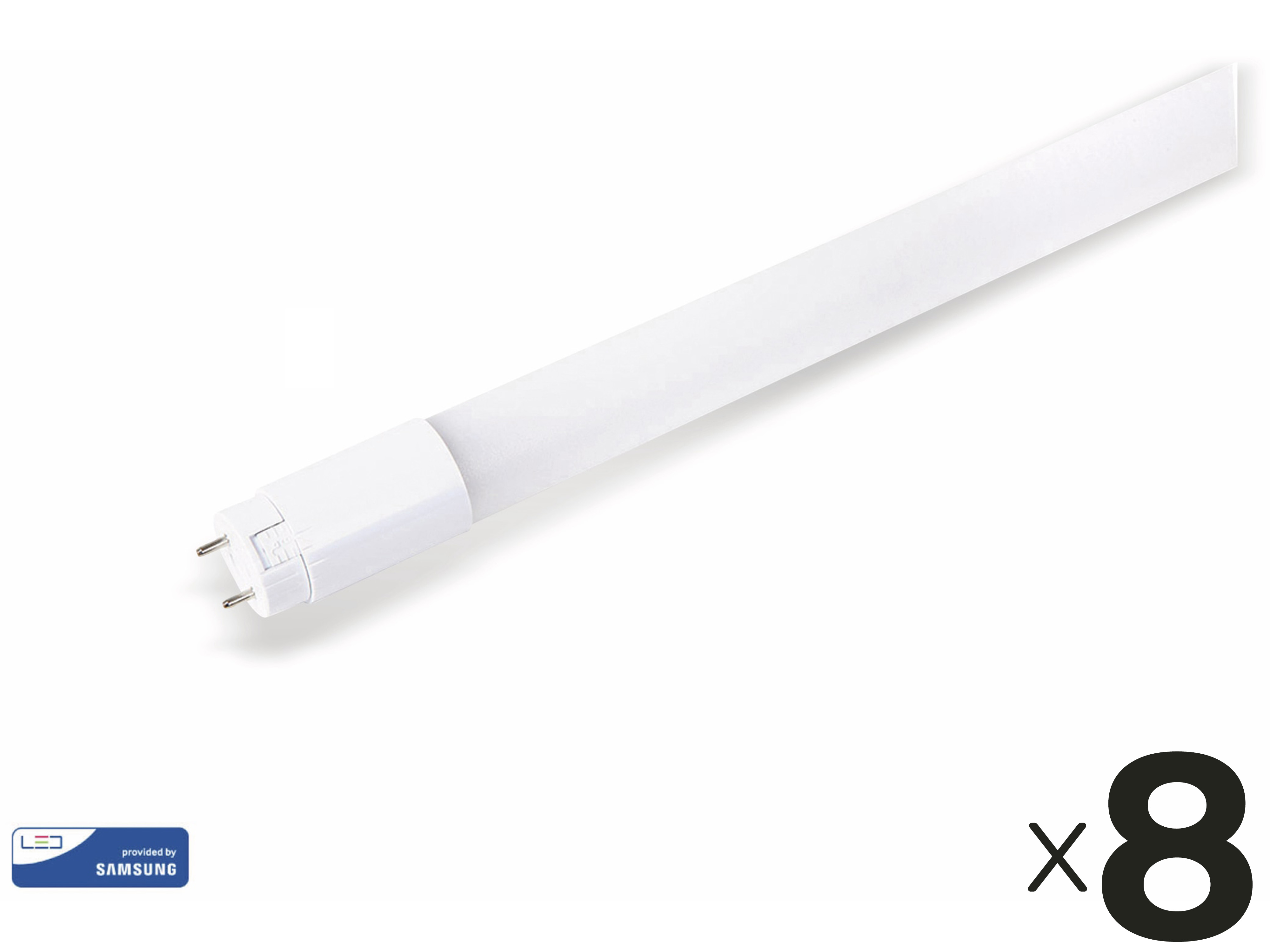 V-TAC LED-Röhre HIGH LUMEN, EEK: E, 16,5 W, 1850 lm, G13, 4000 K, 120 cm, 8 Stück V-TAC LED-Röhre HIGH LUMEN, EEK: E, 16,5 W, 1850 lm, G13, 4000 K, 120 cm, 8 Stück