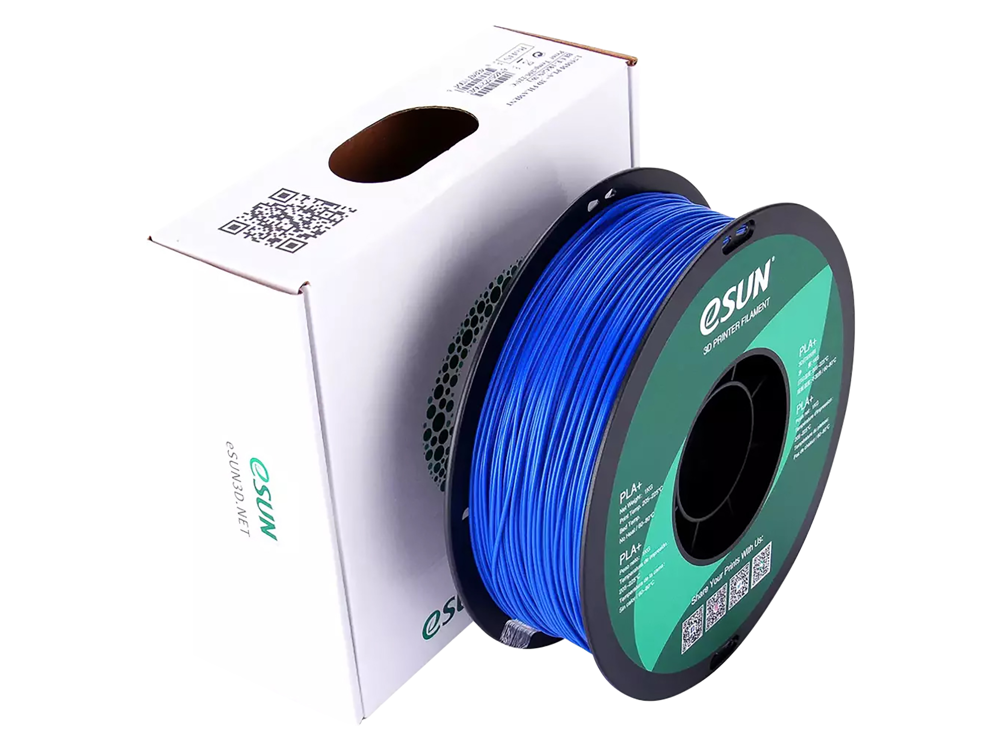 ESUN 3D Filament PLA+, 1 kg, blau, 1,75 mm ESUN 3D Filament PLA+, 1 kg, blau, 1,75 mm