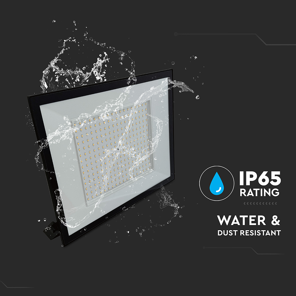 V-TAC LED-Fluter, VT-44208, 200 W, 6500K, EEK: F, 16450 lm, kaltweiß, IP65, schwarz