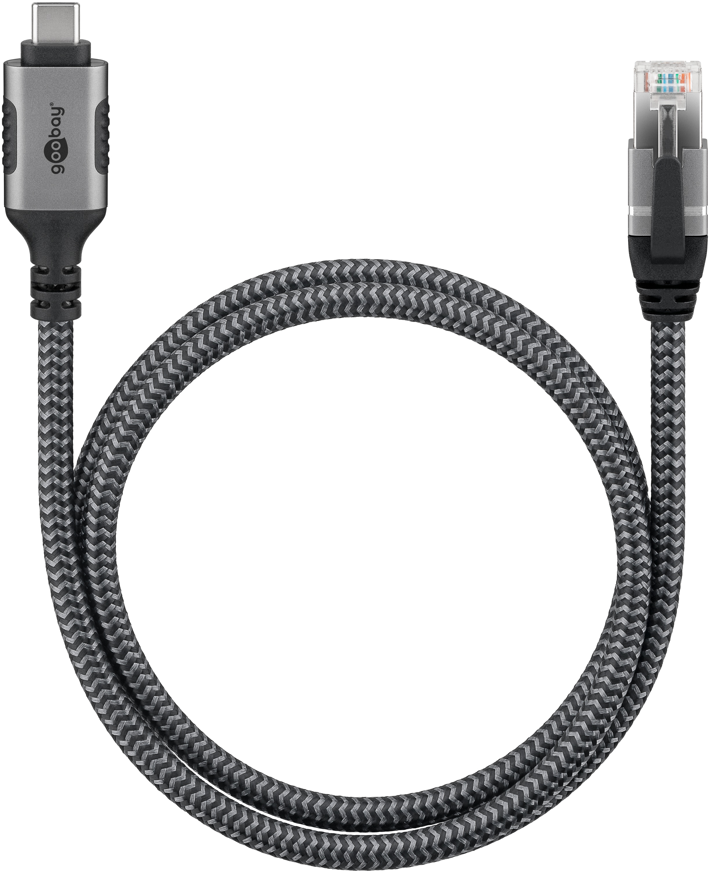 GOOBAY Ethernet-Kabel CAT6 USB-AC 3.1 auf RJ45 1m
