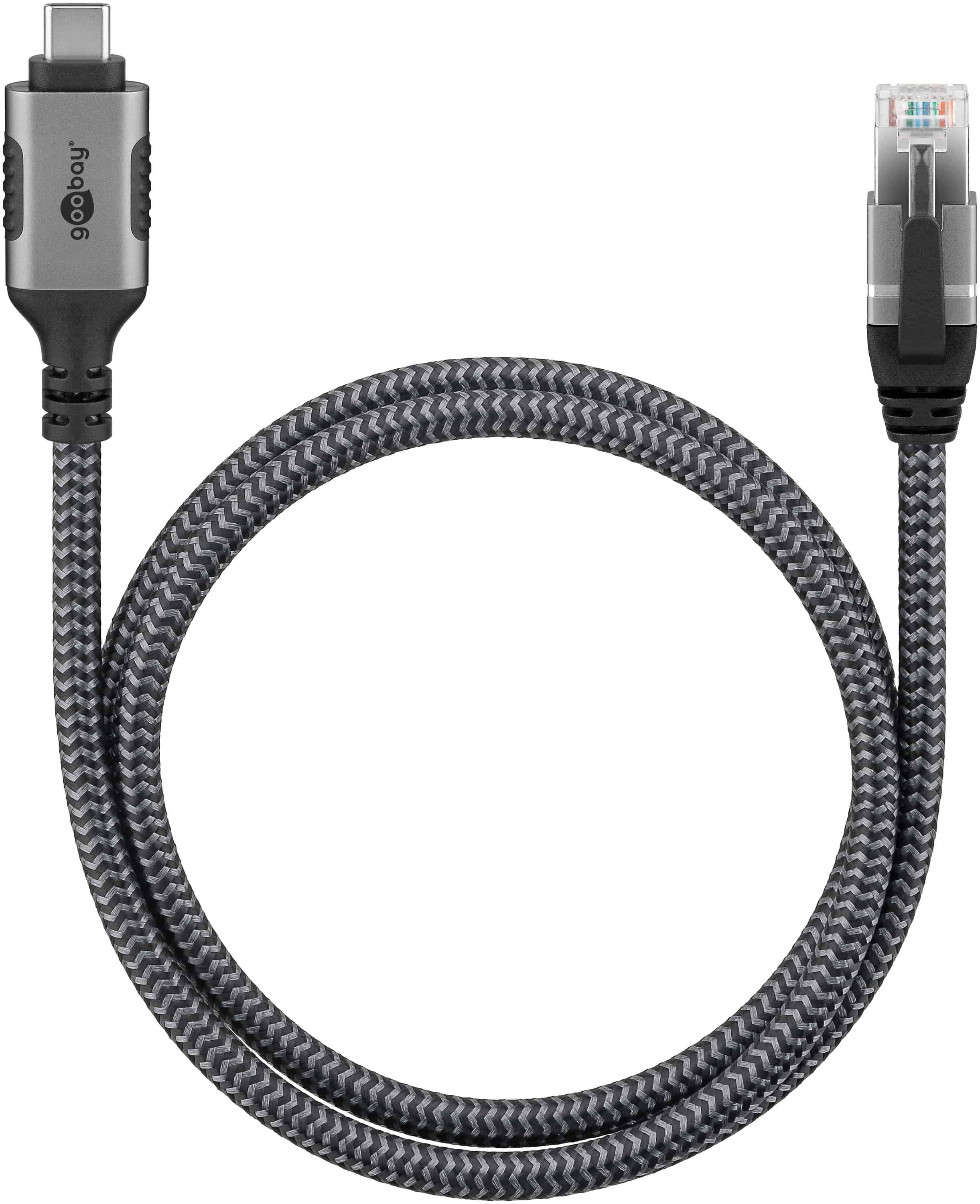 GOOBAY Ethernet-Kabel CAT6 USB-AC 3.1 auf RJ45 1m