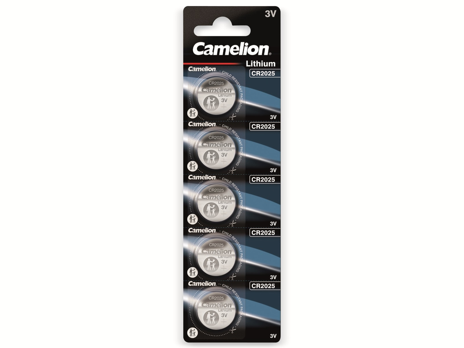 CAMELION Knopfzelle CR2025, 5 St.