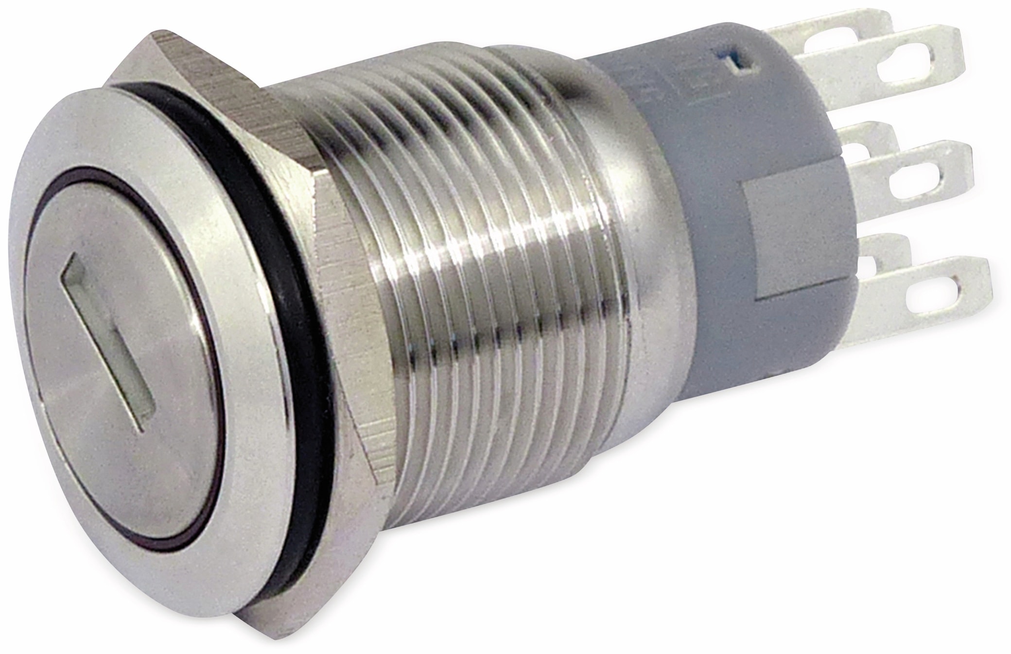 Schlüsselschalter metall 19 mm, 2 x Wechsler