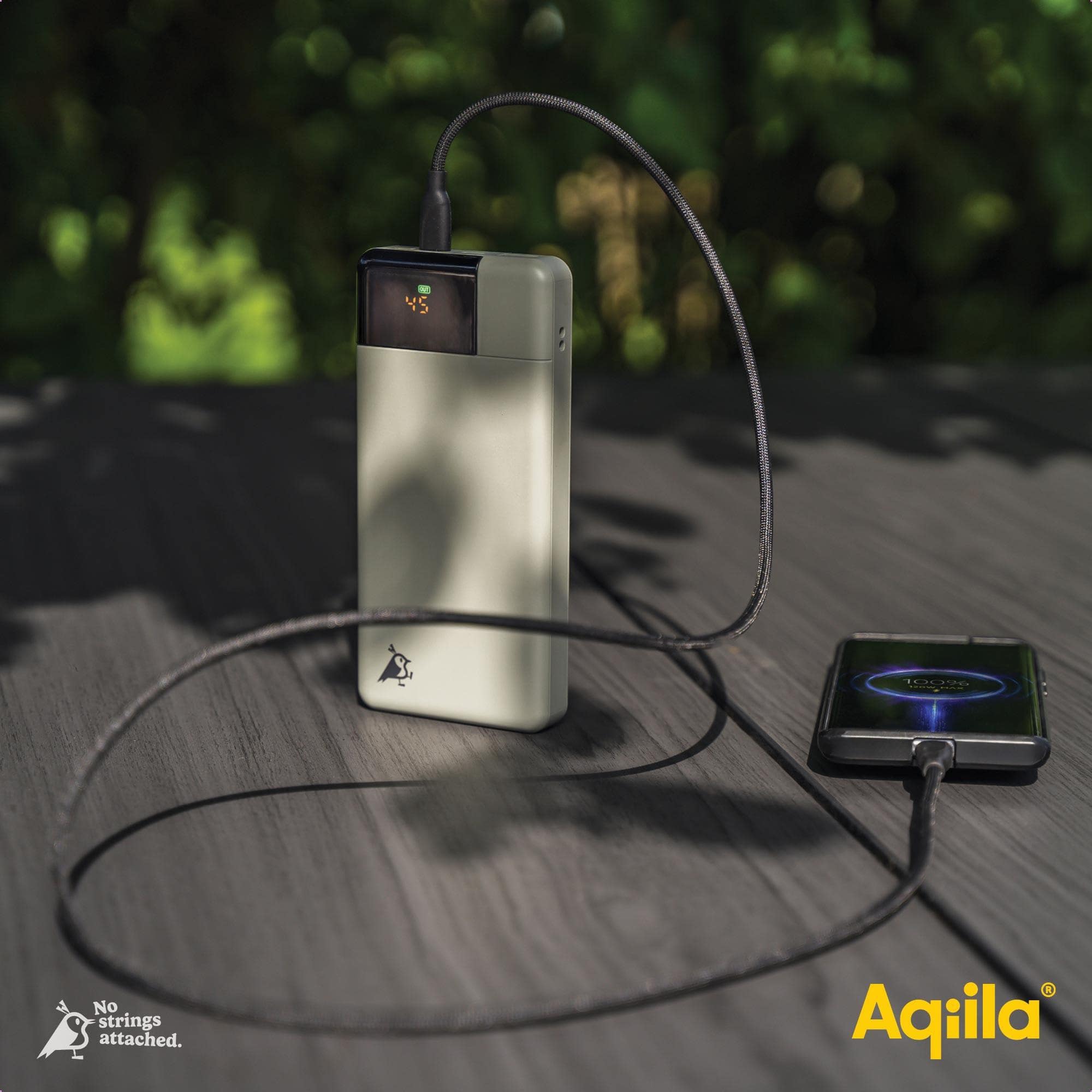 AQIILA Powerbank Powerbird B10, 20 W, 10.000mAh, 1x USB-A, 2x USB-C, moosgrün AQIILA Powerbank Powerbird B10, 20 W, 10.000mAh, 1x USB-A, 2x USB-C, moosgrün