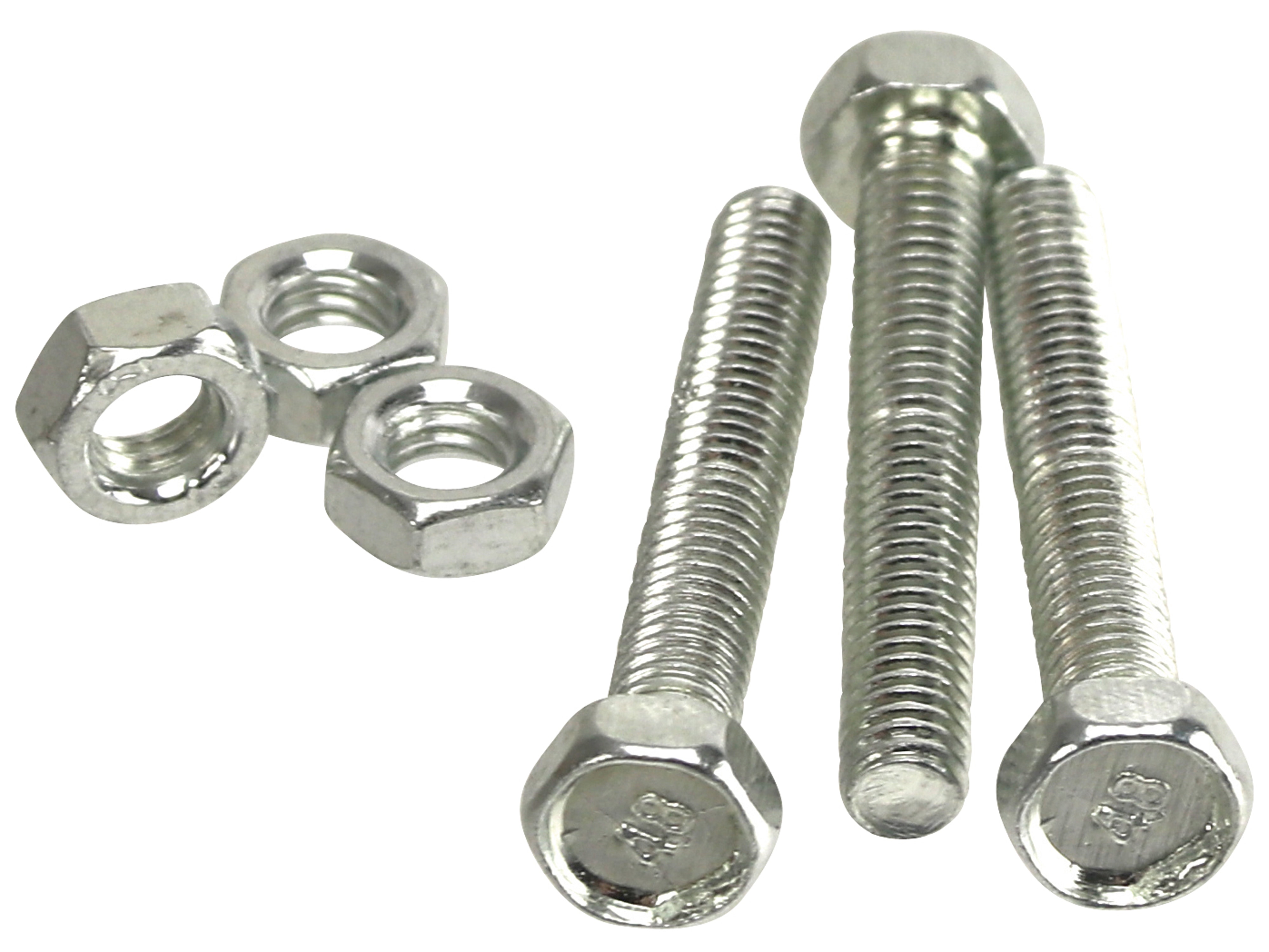 MASTERPROOF Gewindeschrauben M6x40 mit Muttern, 3 Stück MASTERPROOF Gewindeschrauben M6x40 mit Muttern, 3 Stück