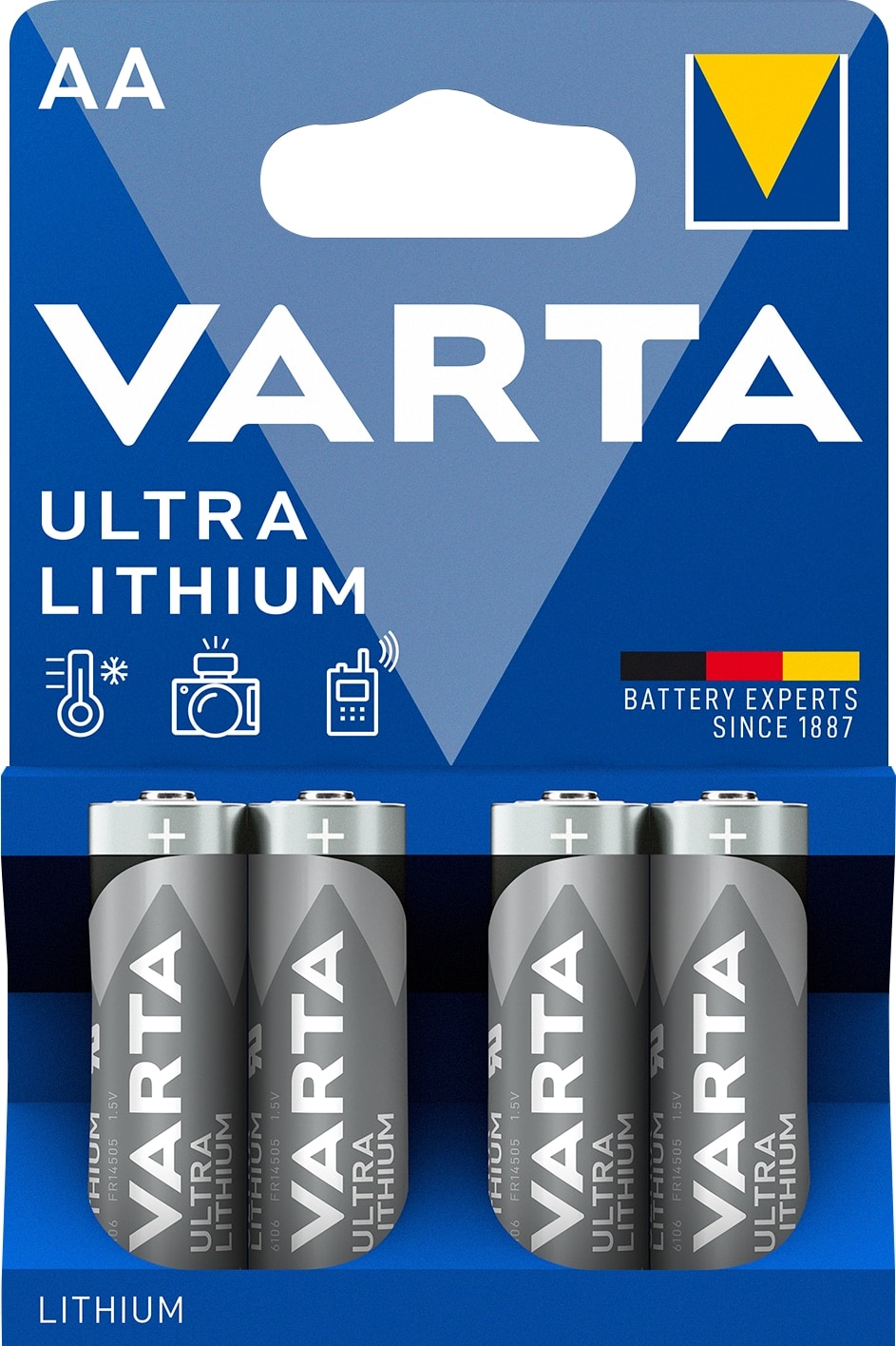 VARTA Mignon-Lithiumbatterie ULTRA, 4 Stück VARTA Mignon-Lithiumbatterie ULTRA, 4 Stück