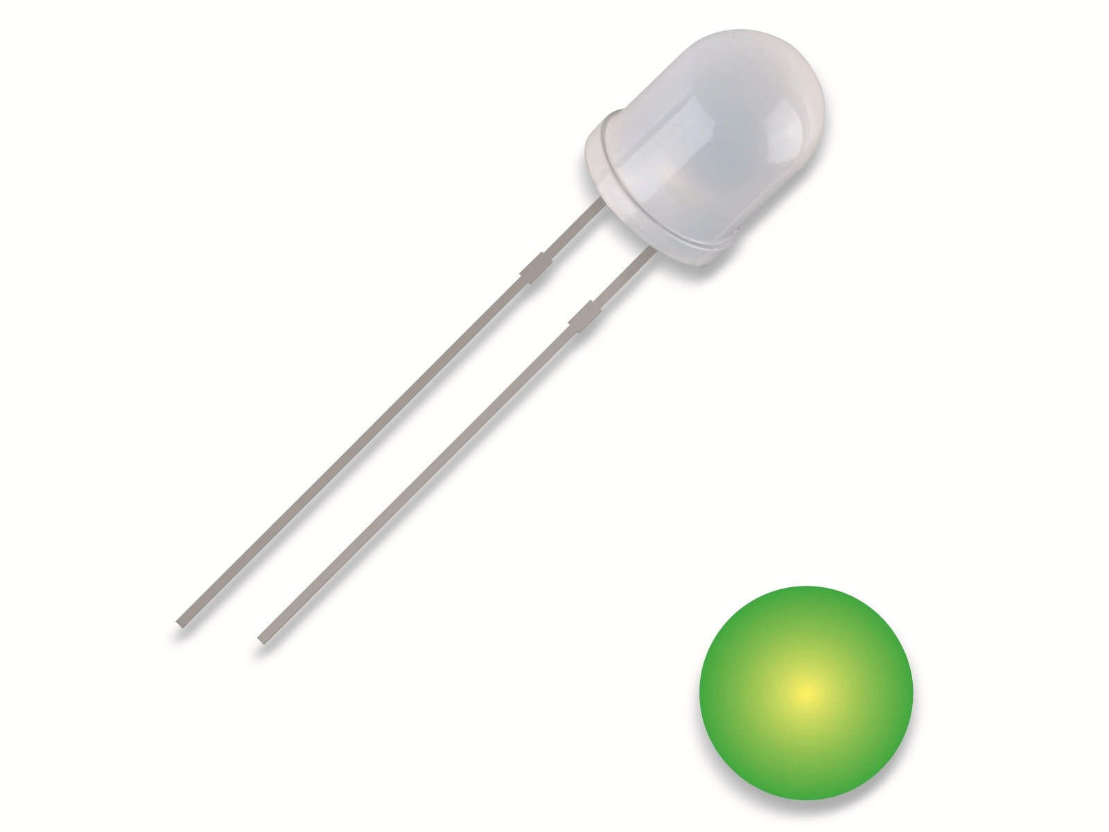 QUADRIOS LED, 3 mm, Gelb/Grün, 2,54 mm QUADRIOS LED, 3 mm, Lichtfarbe: Gelb/Grün, Gehäusefarbe: Diffus, 700 mcd, 569 nm, 2,54 mm