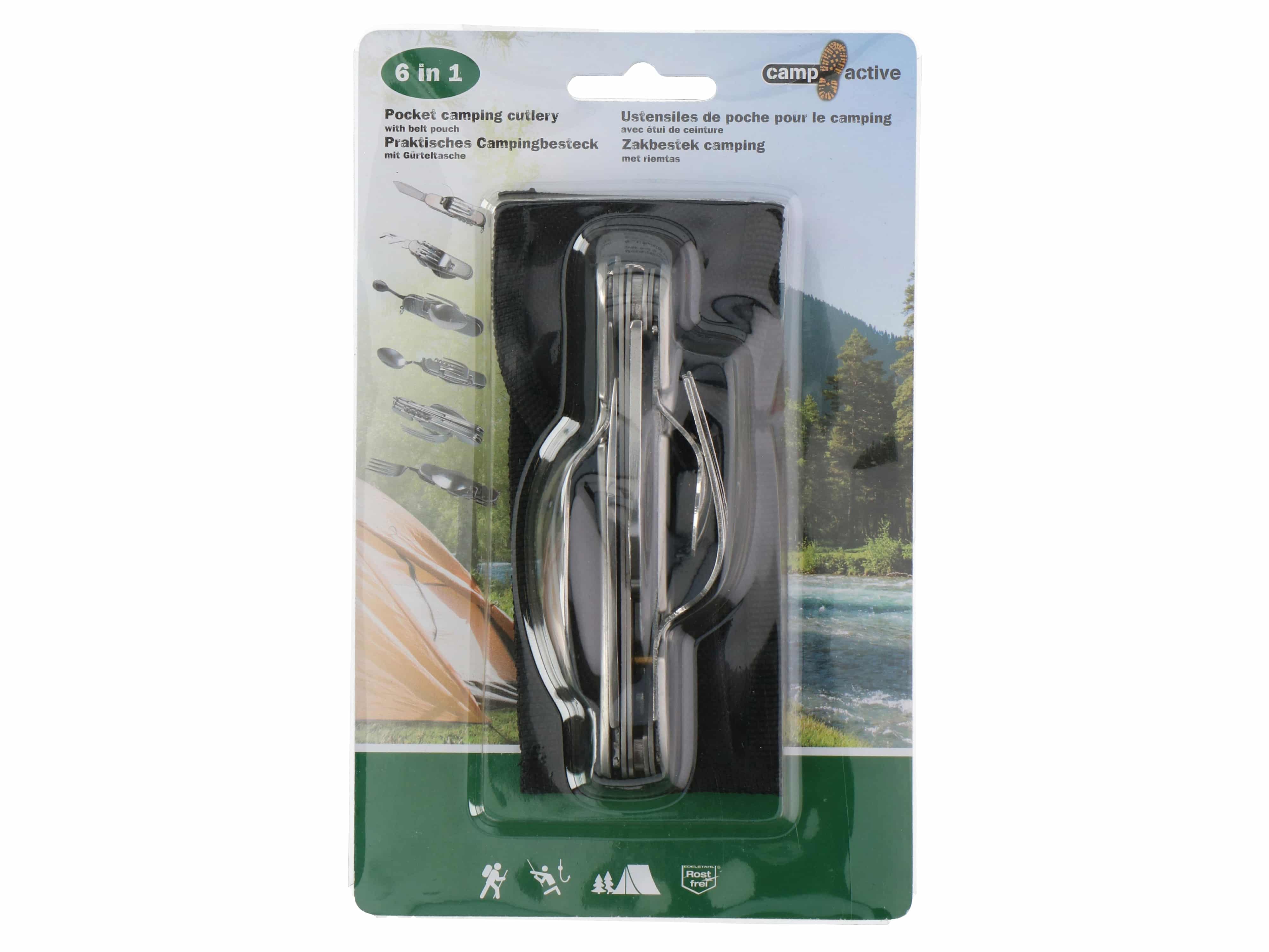 Campingbesteck, 6in1, inkl. Aufbewahrungstasche Campingbesteck, 6in1, inkl. Aufbewahrungstasche